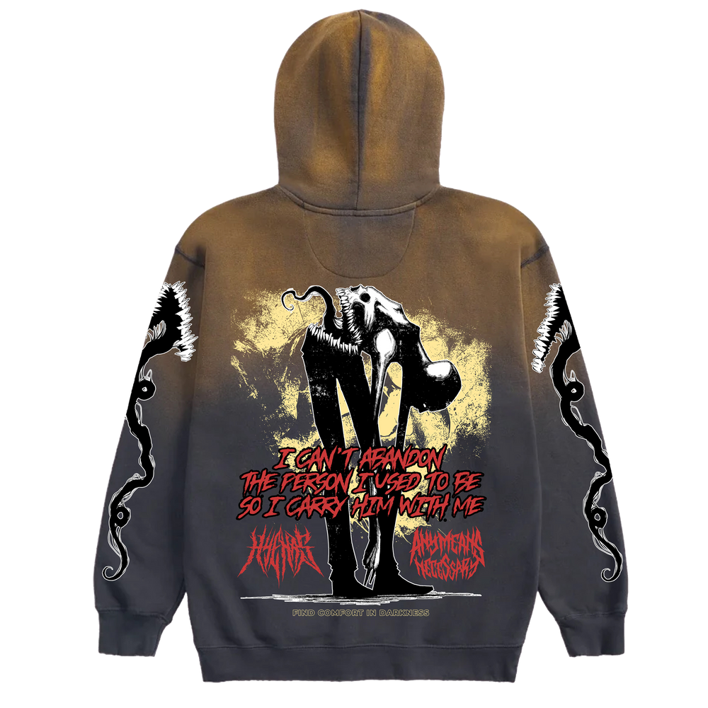 any means necessary shawn coss abandon zip up hoodie black back