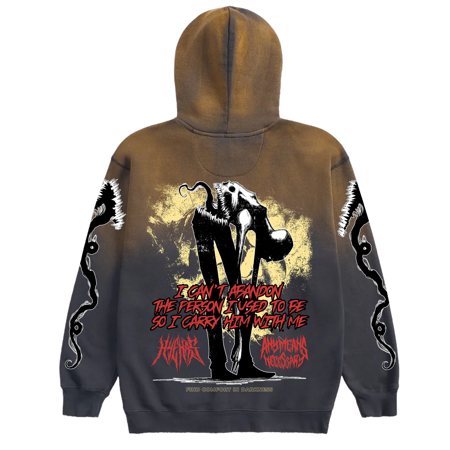 any means necessary shawn coss abandon zip up hoodie black back