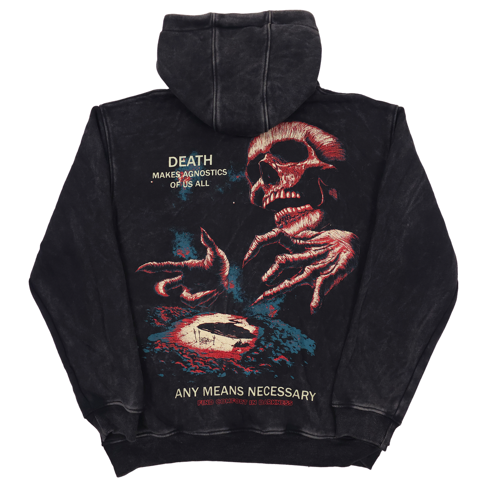 any means necessary shawn coss agnostic zip up hoodie black back