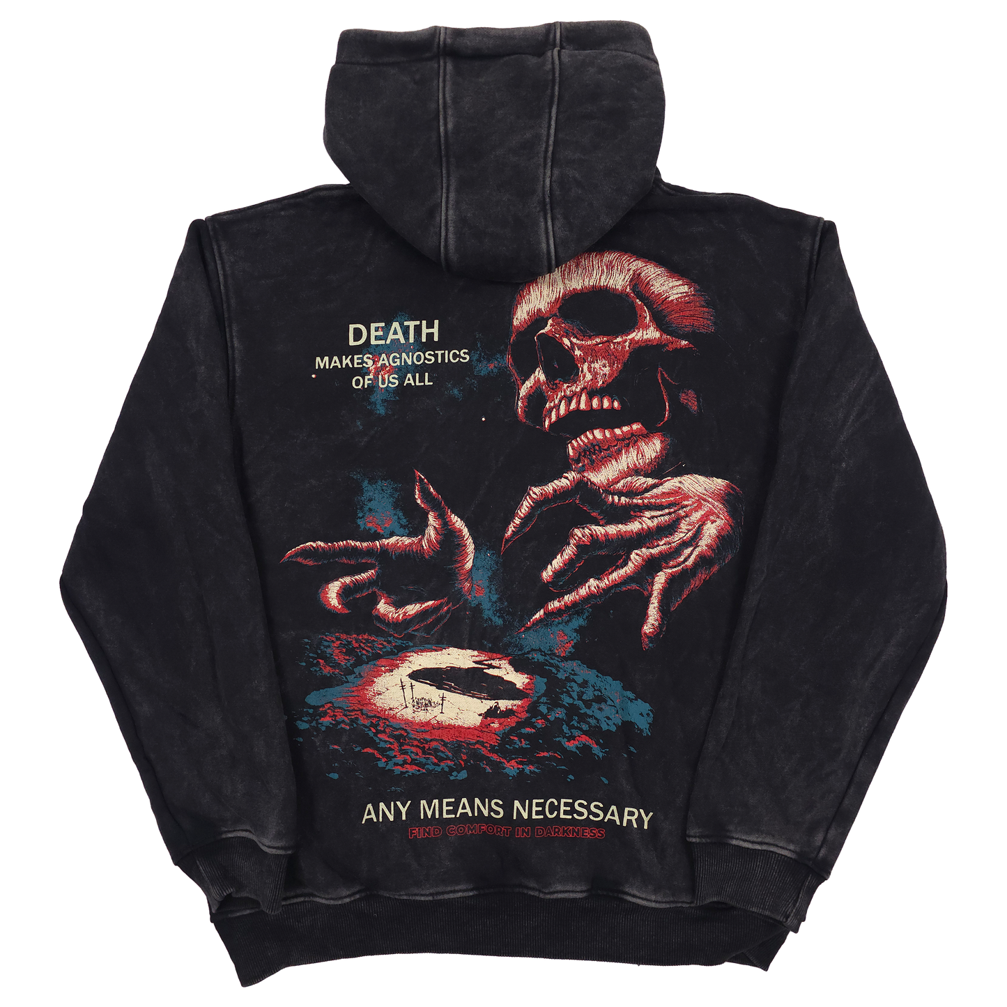 any means necessary shawn coss agnostic zip up hoodie black back