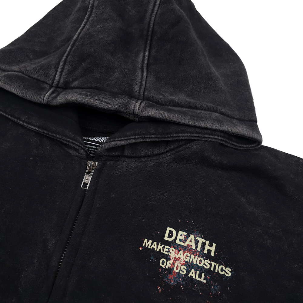 
                      
                        any means necessary shawn coss agnostic zip up hoodie black front up close
                      
                    