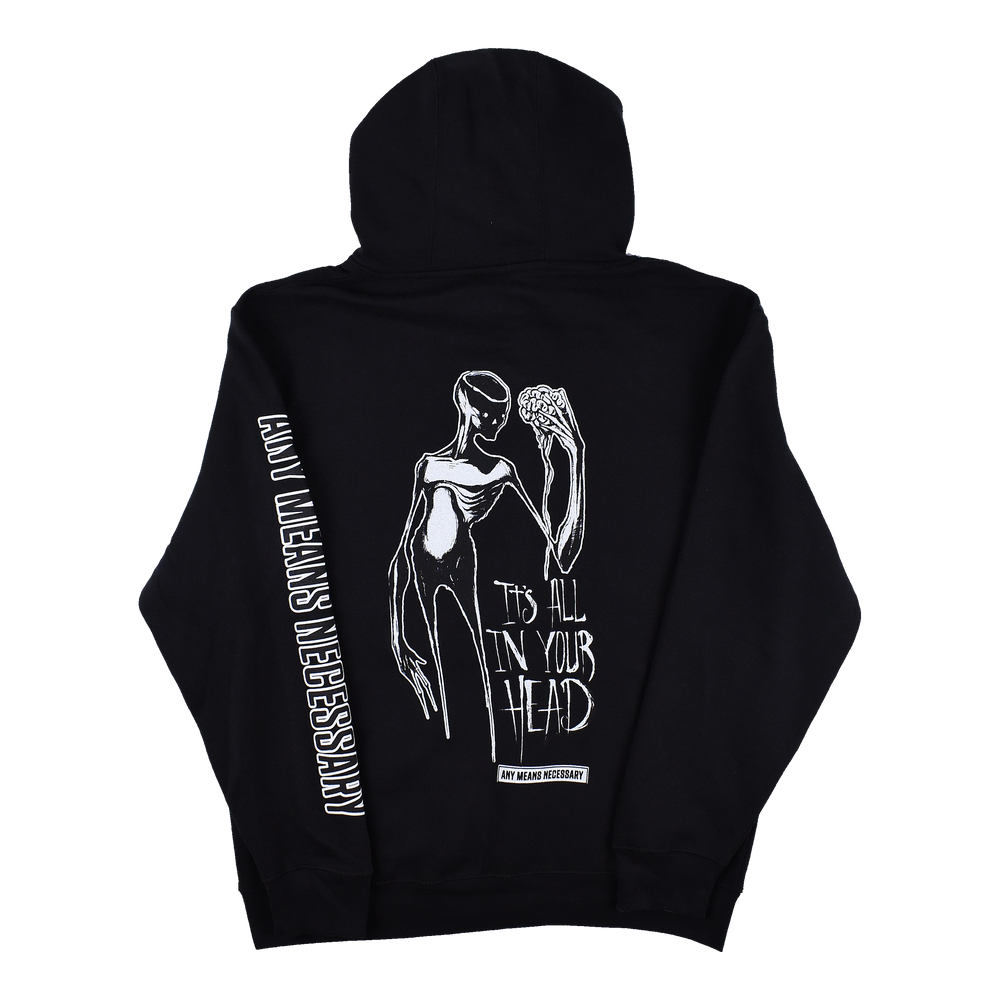 
                      
                        any means necessary shawn coss it's all in your head pullover hoodie black
                      
                    