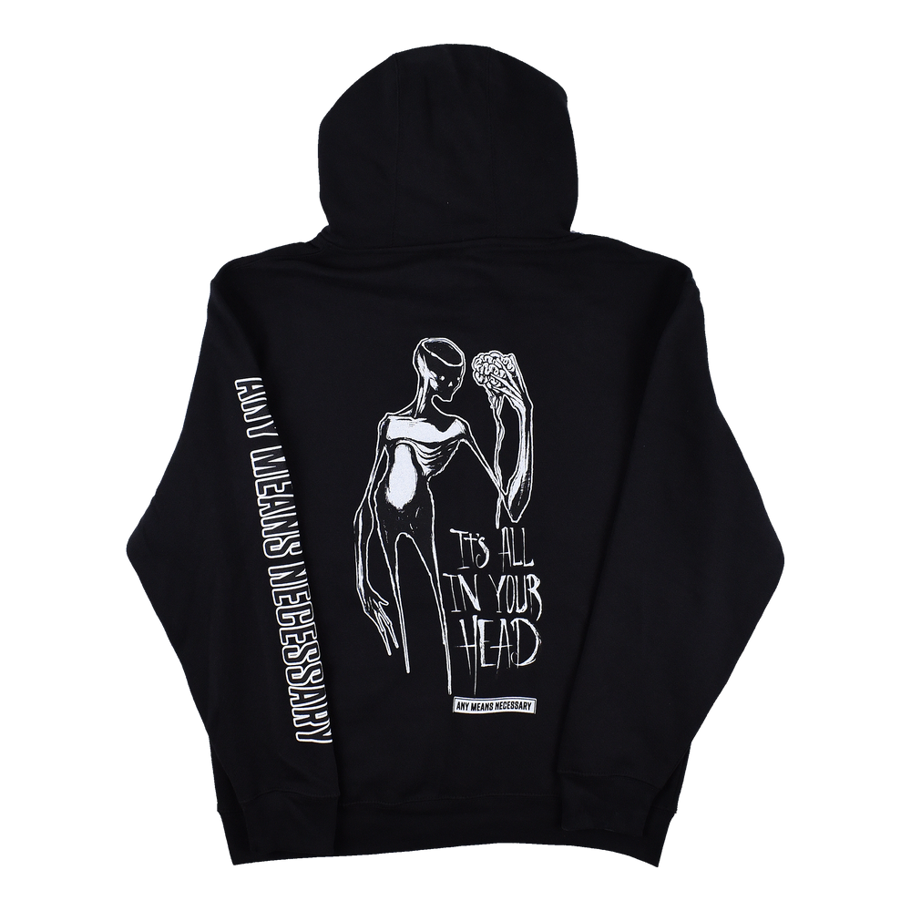 
                  
                    any means necessary shawn coss it's all in your head pullover hoodie black
                  
                