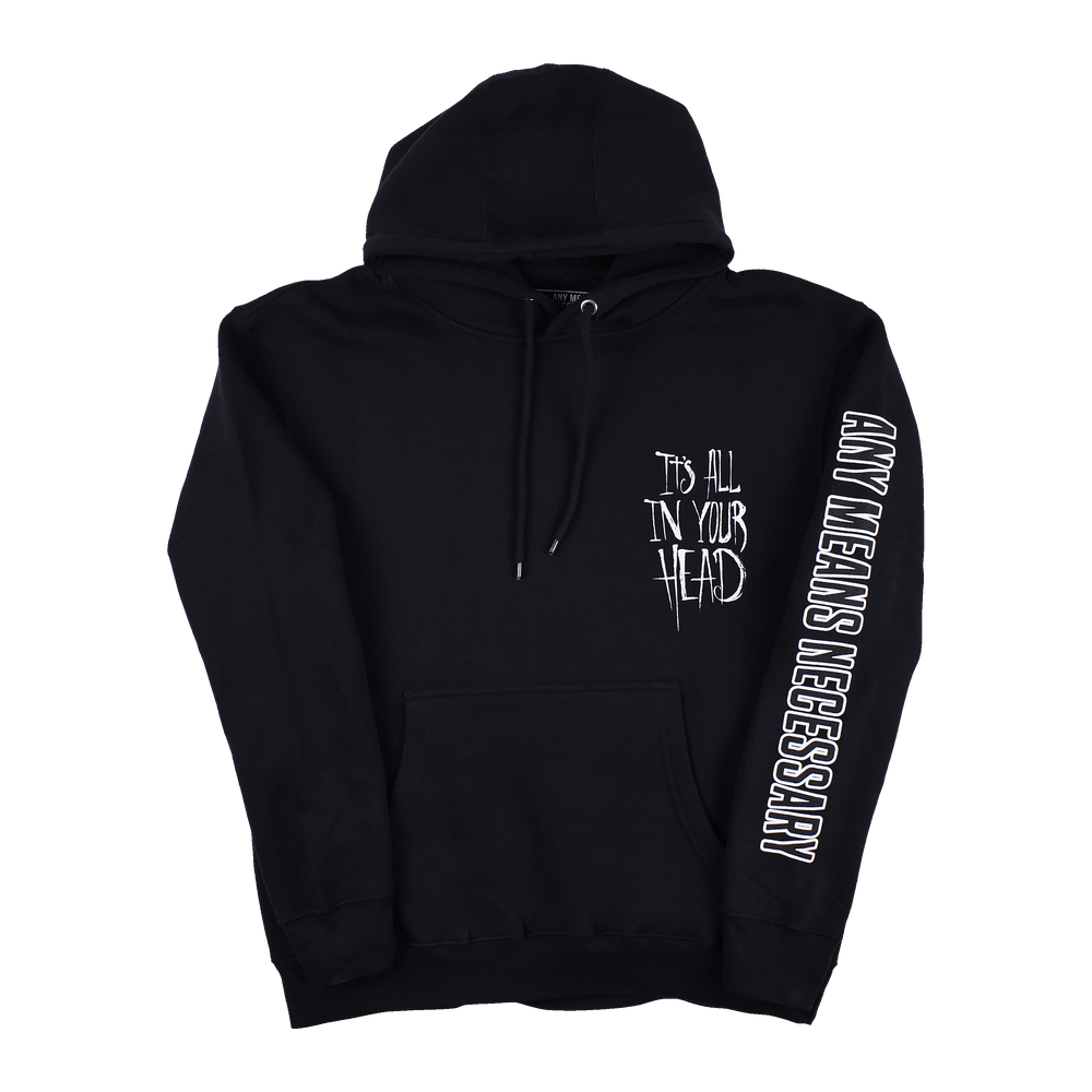 
                      
                        any means necessary shawn coss it's all in your head pullover hoodie black
                      
                    