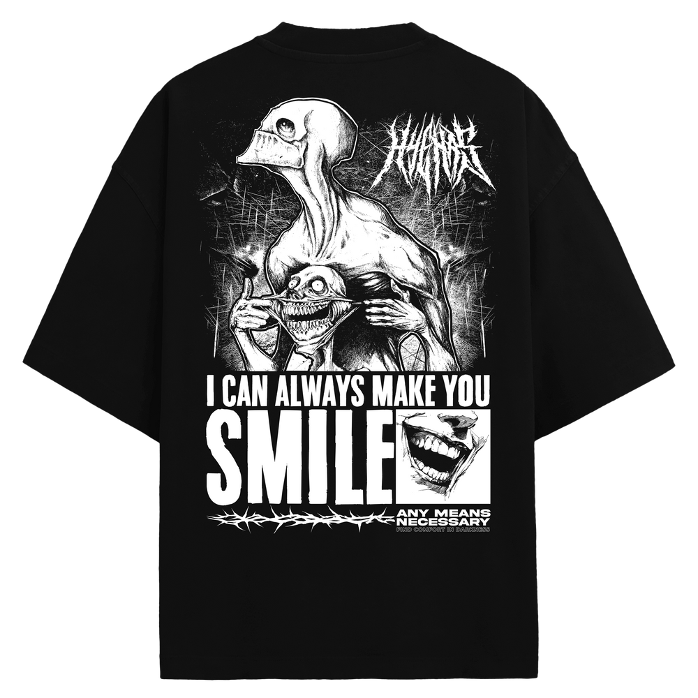 any means necessary shawn coss its safe to smile i can always make you smile shirt black back