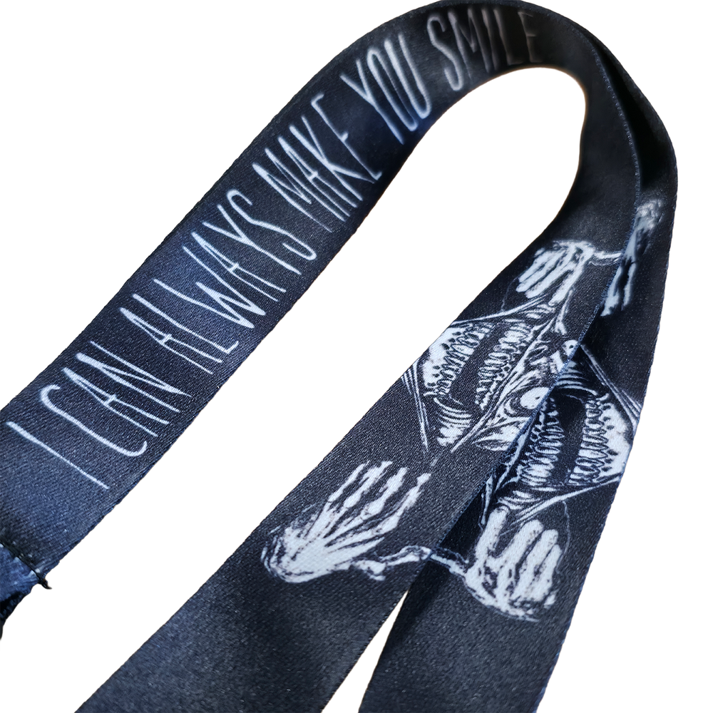 any means necessary poster shawn coss always smile lanyard up close