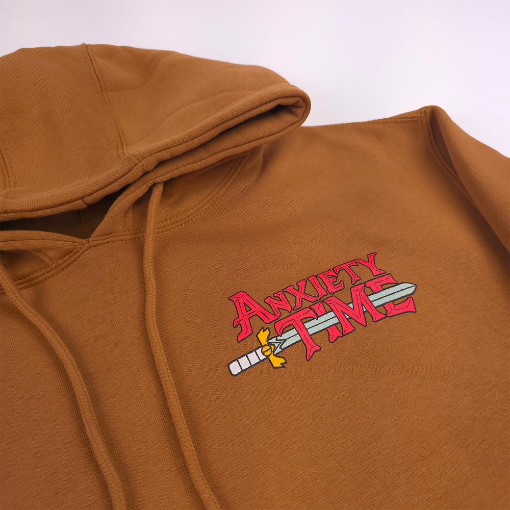 
                      
                        any means necessary shawn coss adventure time anxiety time pullover hoodie meerkat front close up
                      
                    