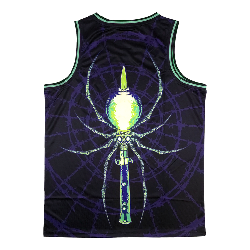 
                  
                    any means necessary shawn coss arachnid basketball jersey back
                  
                