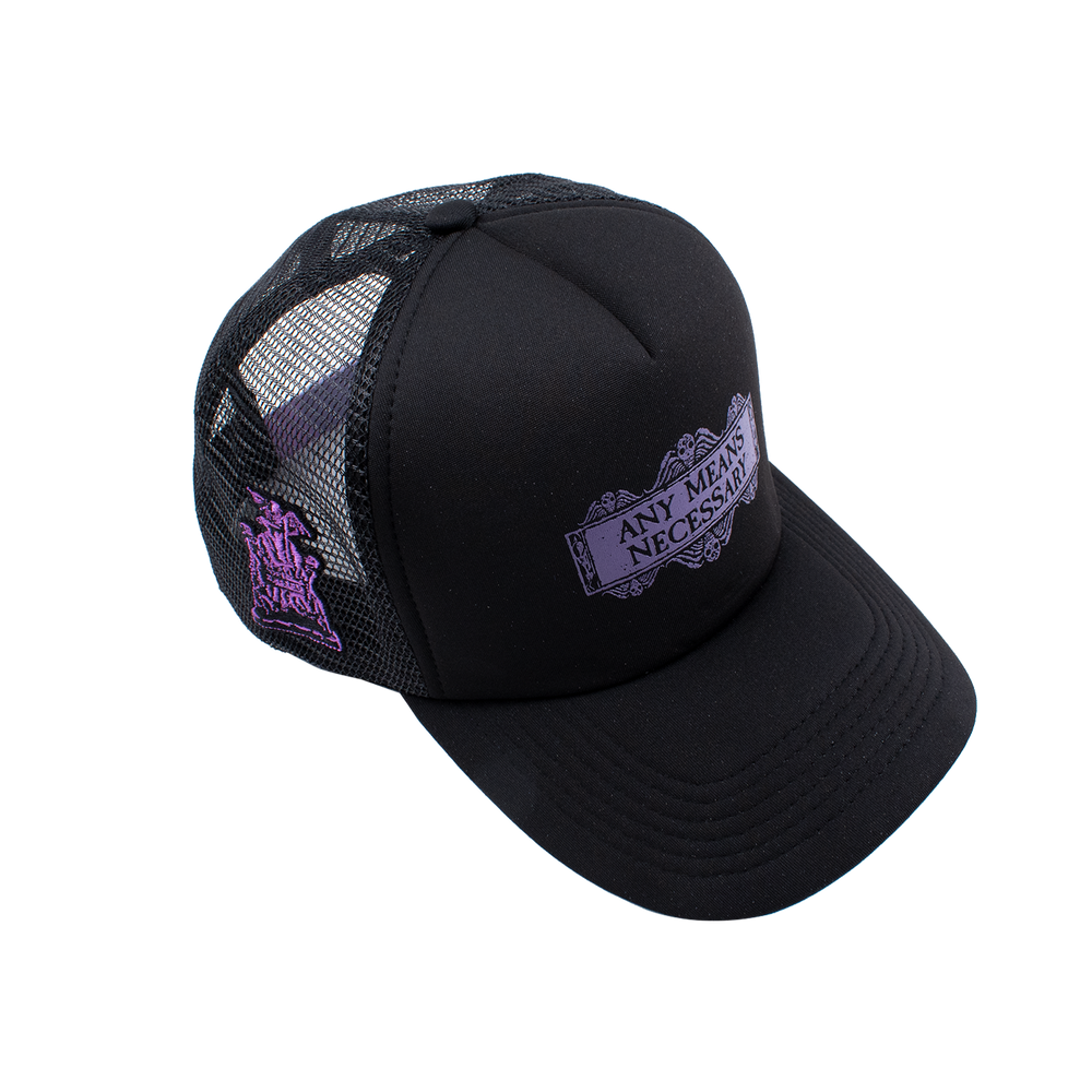 
                      
                        any means necessary shawn coss beetlejuice mesh foam trucker hat black side
                      
                    