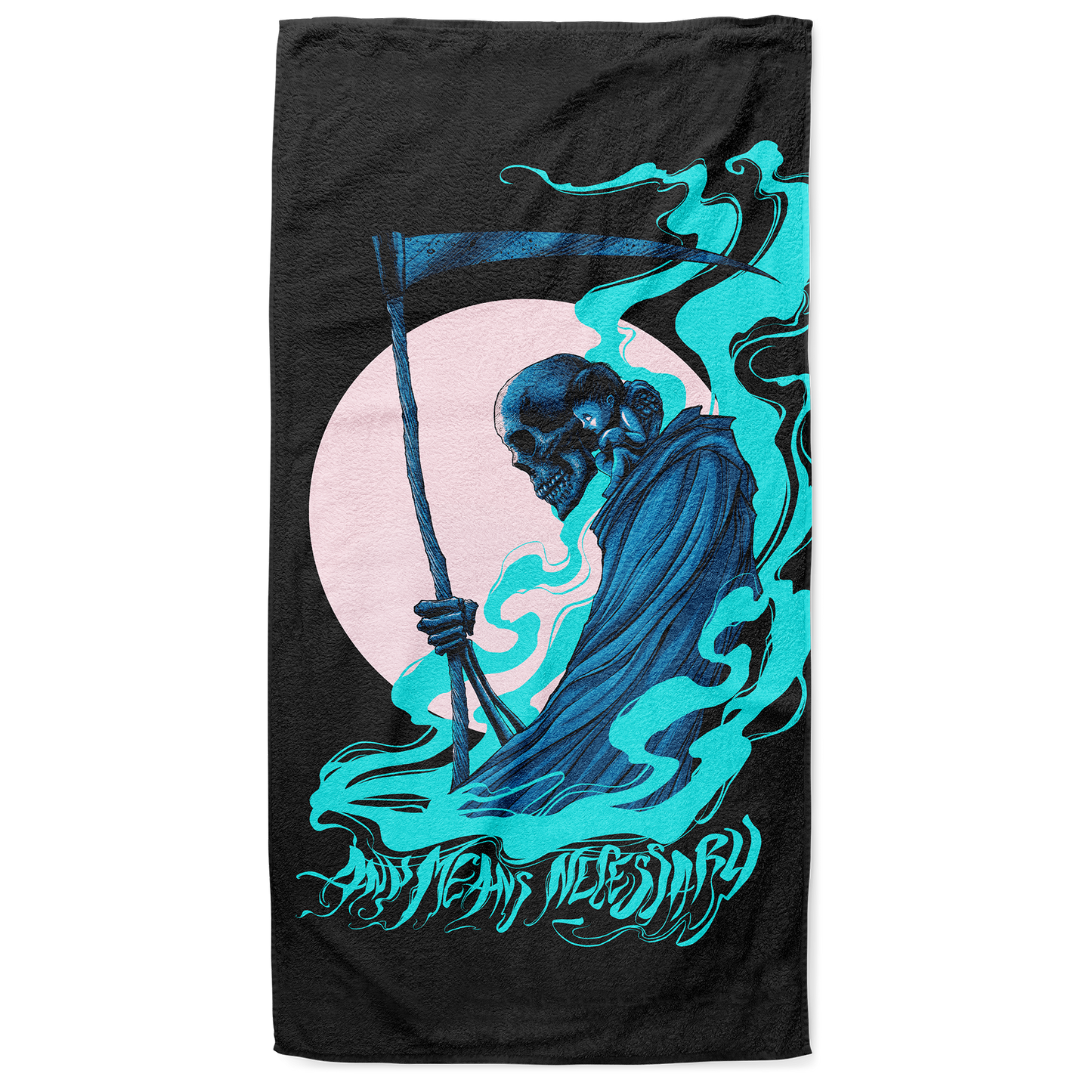any means necessary back home beach towel by Shawn Coss