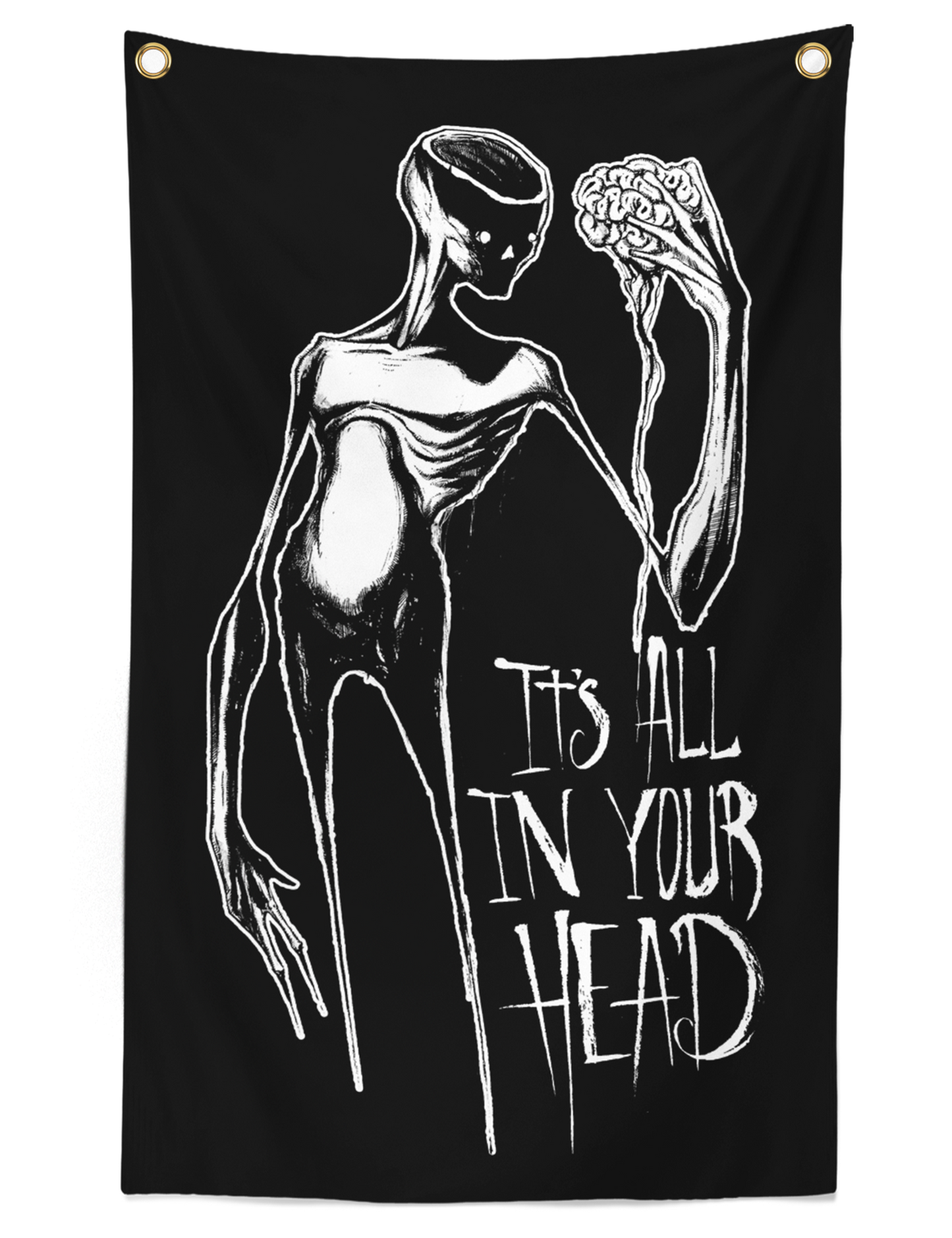 any means necessary shawn coss it's all in your head banner tapestry banner flag