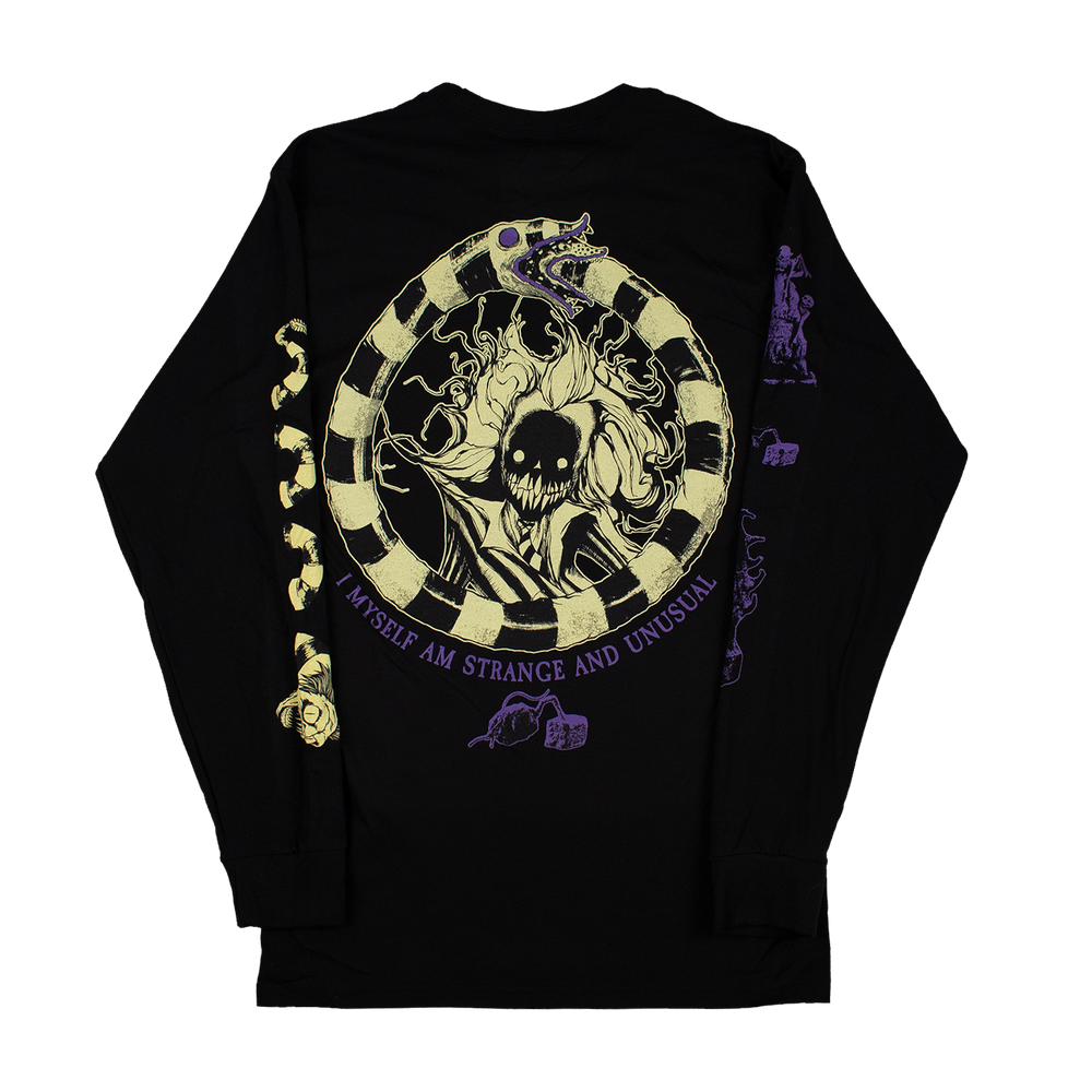 any means necessary shawn coss beetlejuice long sleeve t shirt black back