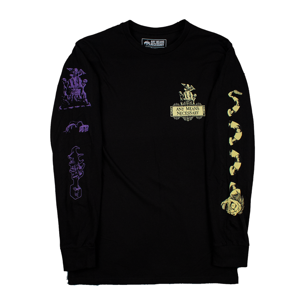 
                      
                        any means necessary shawn coss beetlejuice long sleeve t shirt black front
                      
                    