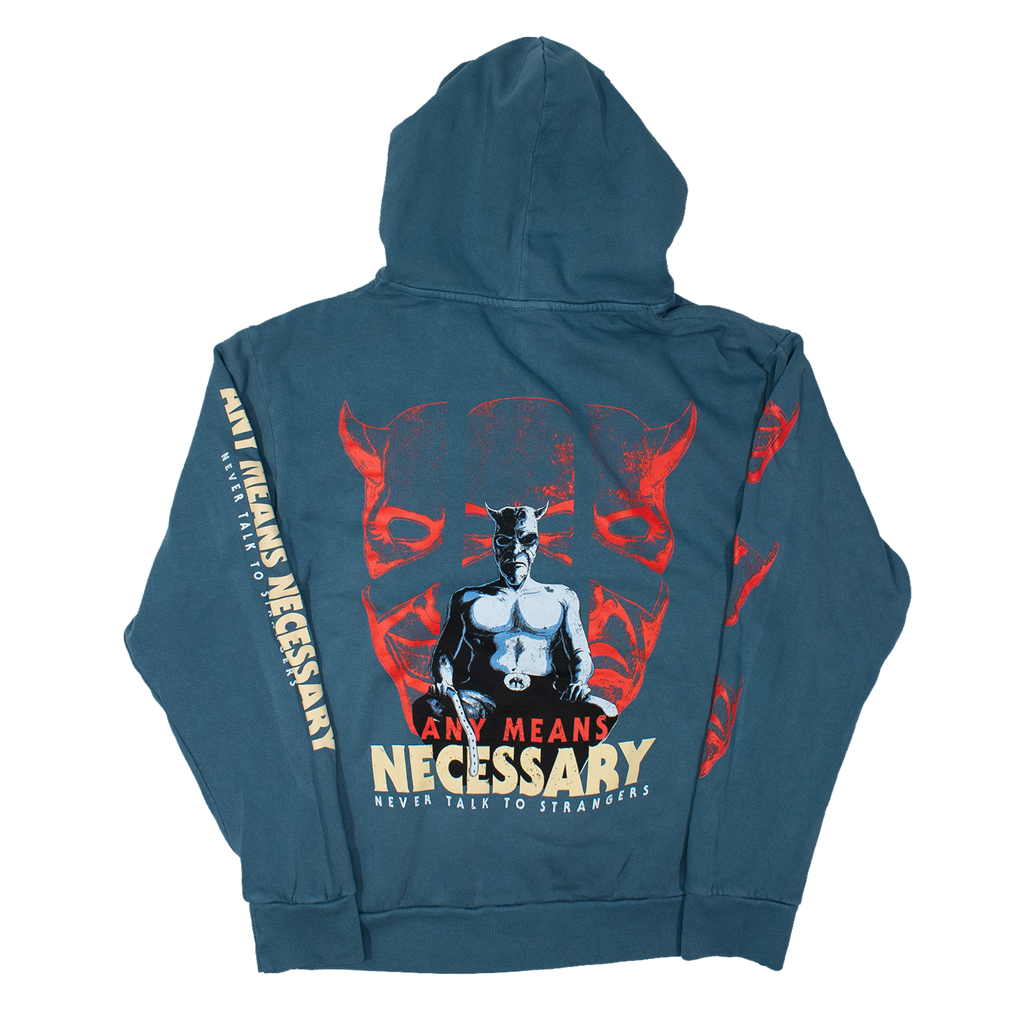 any means necessary shawn coss blackphone pullover hoodie pebble blue back