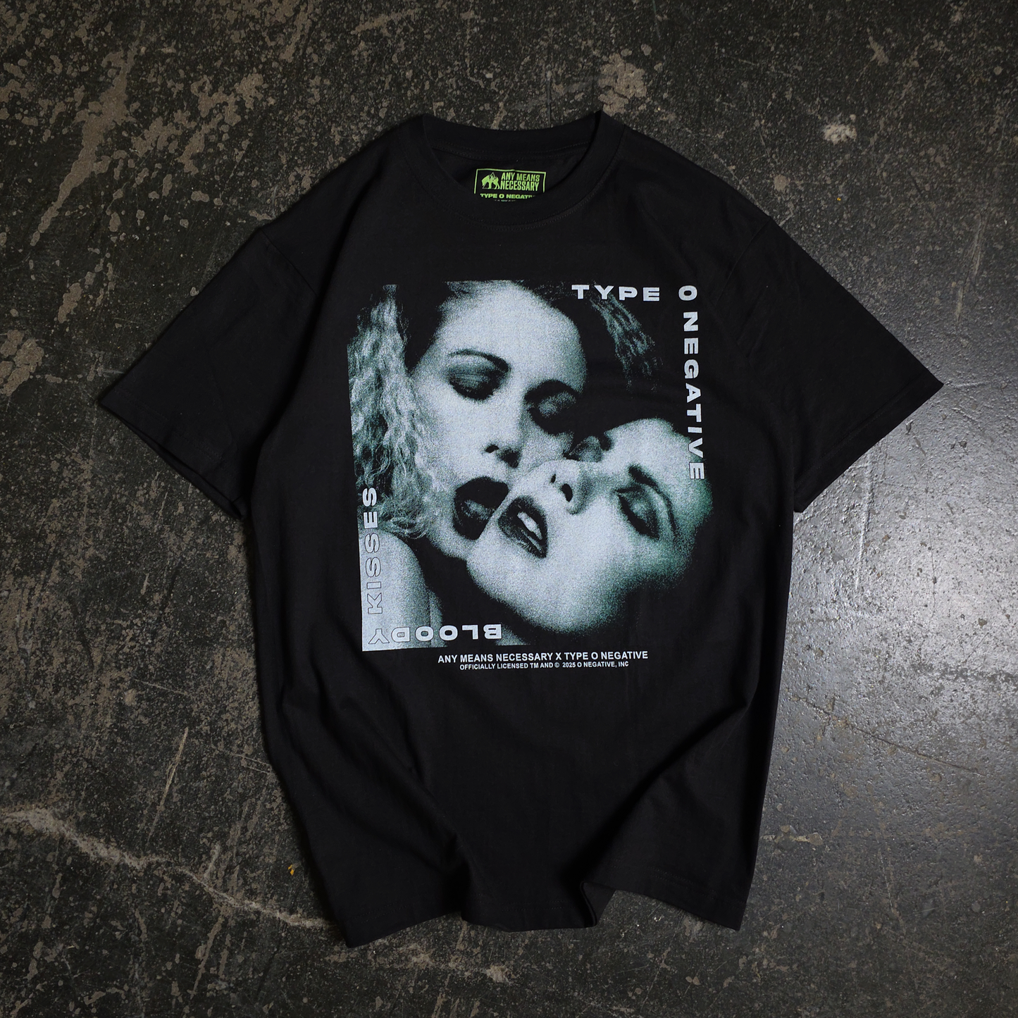 any means necessary shawn coss type o negative bloody kisses t shirt black