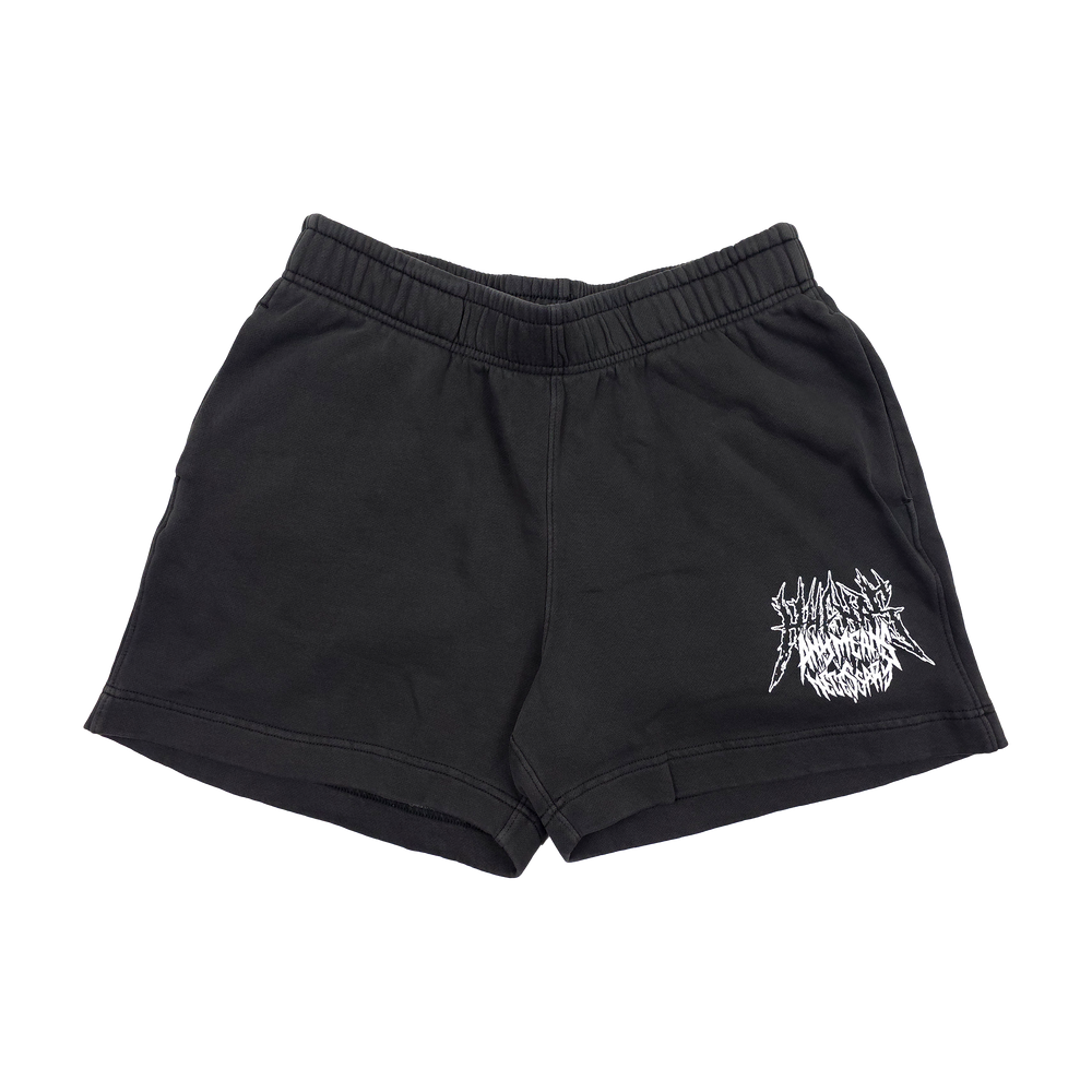 any means necessary shawn coss hyenas sweat short faded black
