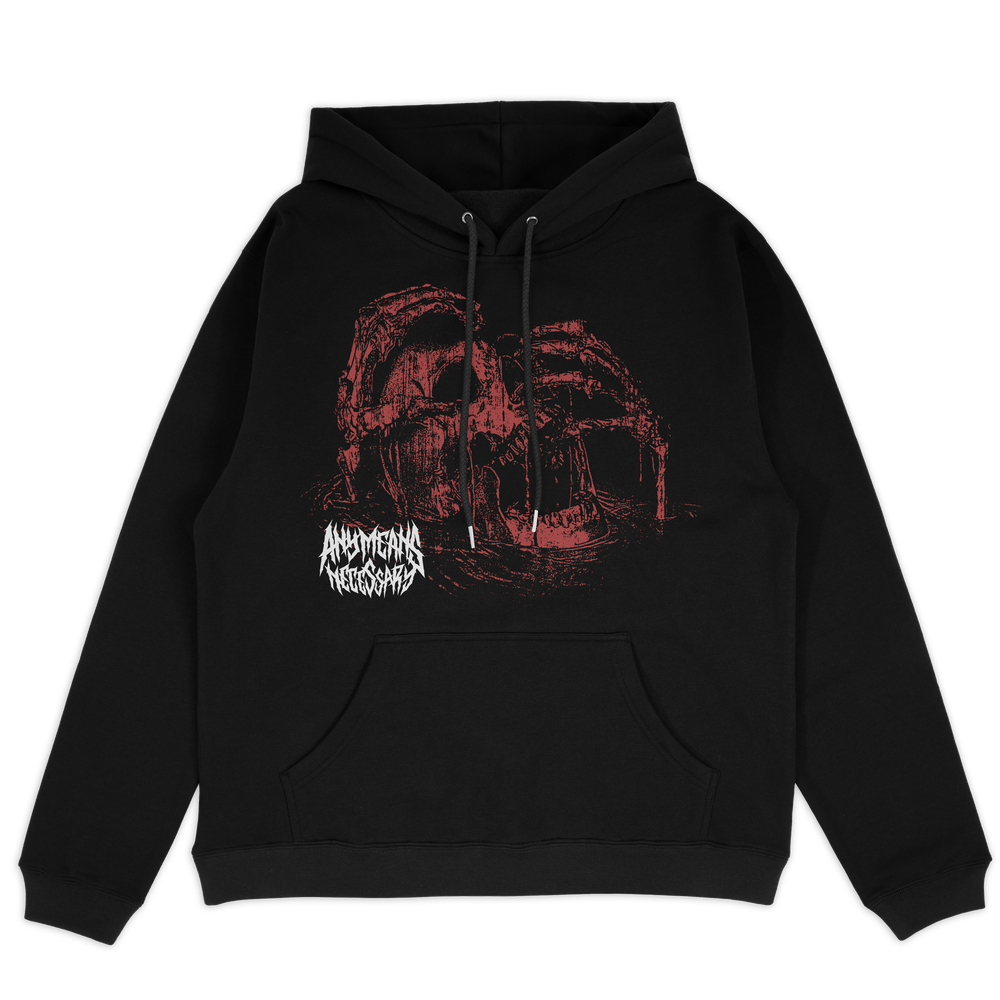 any means necessary shawn coss call of the void pullover hoodie black front