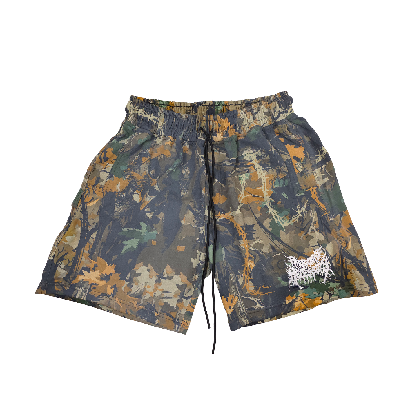 any means necessary shawn coss mayhem french terry shorts camo