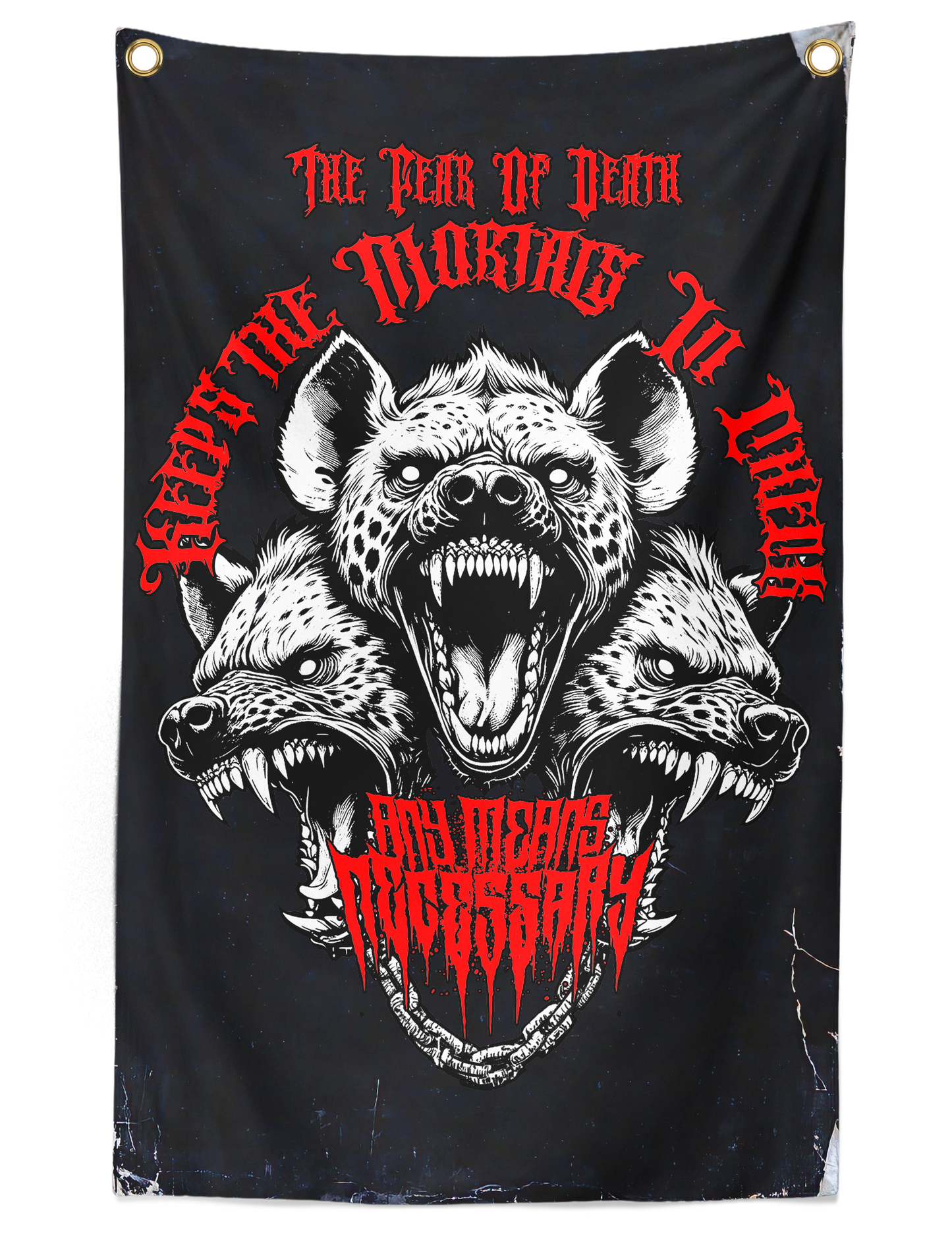 any means necessary shawn coss cerberus tapestry banner flag