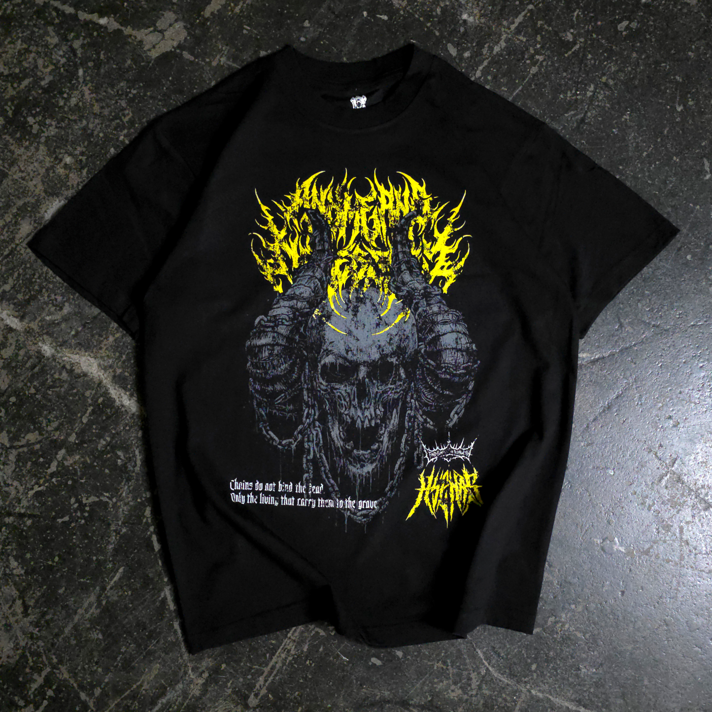 any means necessary shawn coss chains t shirt black