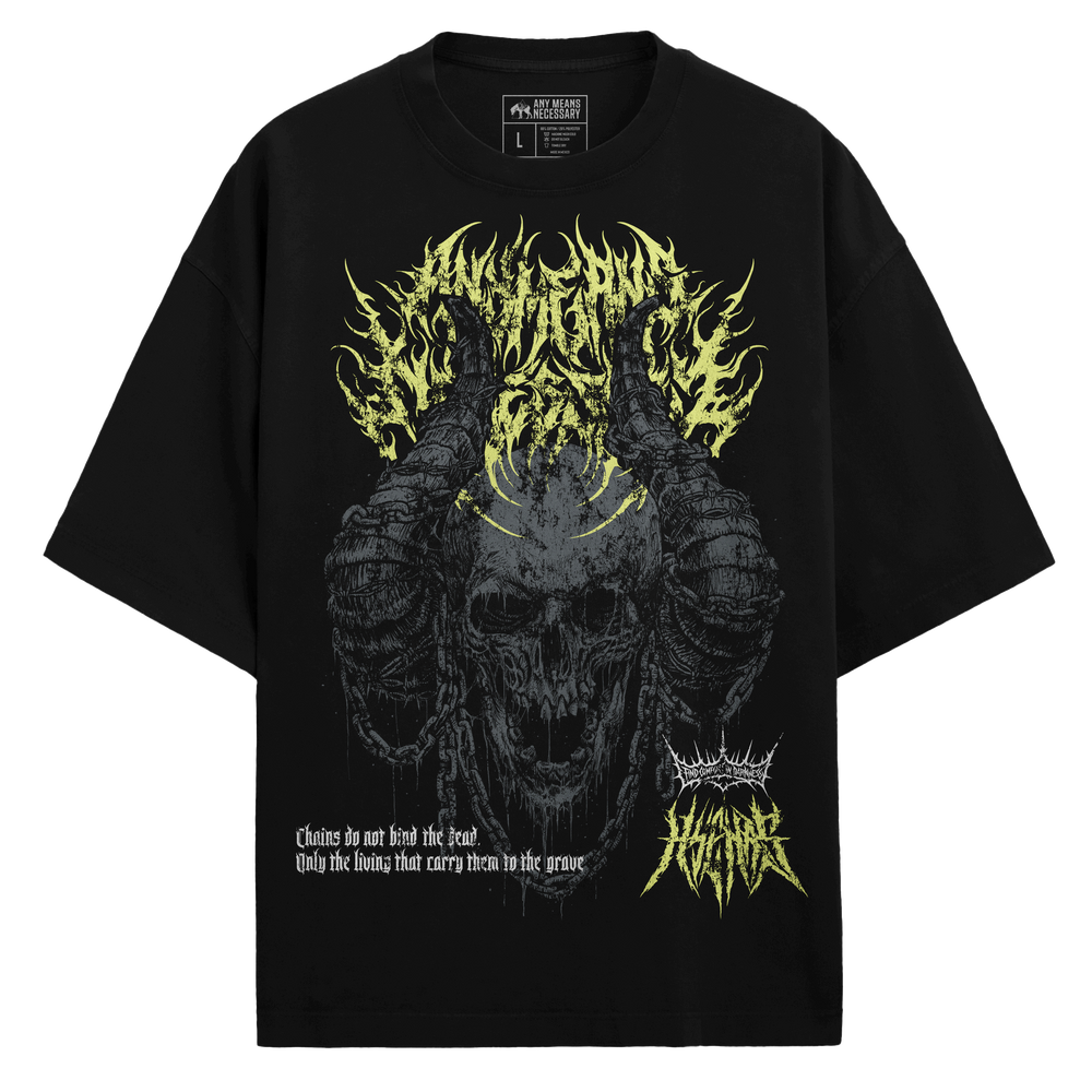 any means necessary shawn coss chains t shirt black