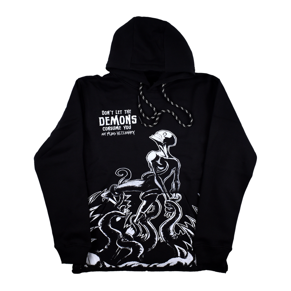 any means necessary shawn coss consumed pullover hoodie black