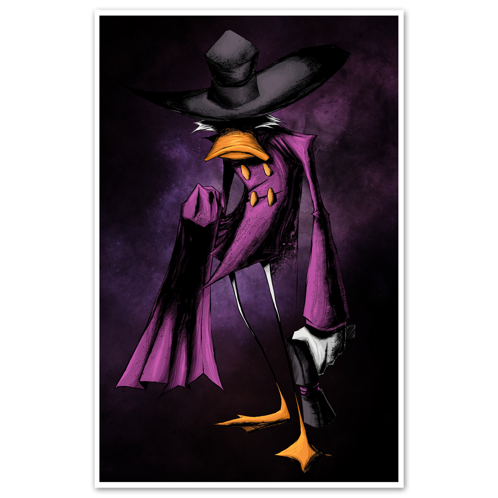 any means necessary shawn coss darkwing duck 11x17 print poster