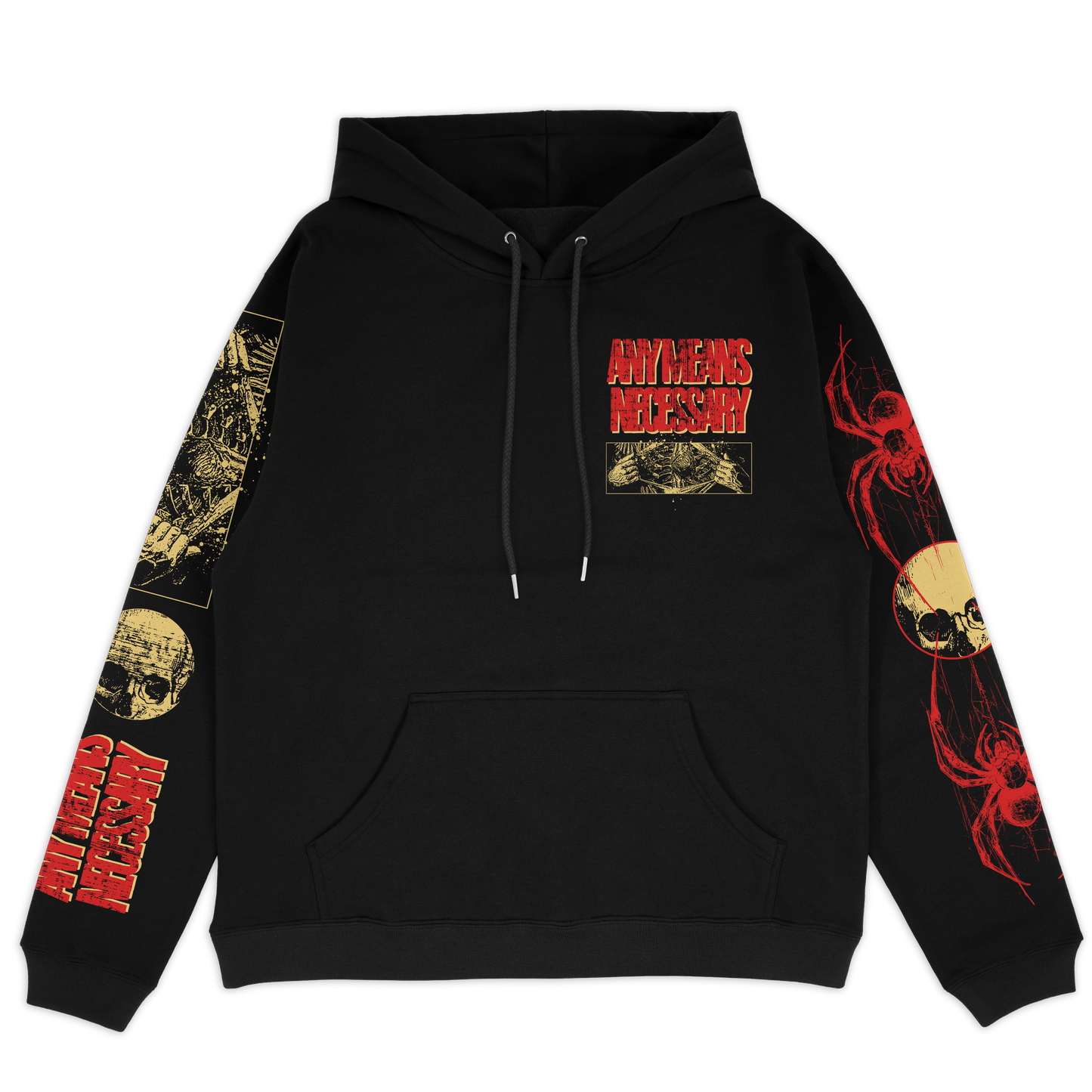 any means necessary shawn coss pressure pullover hoodie black front