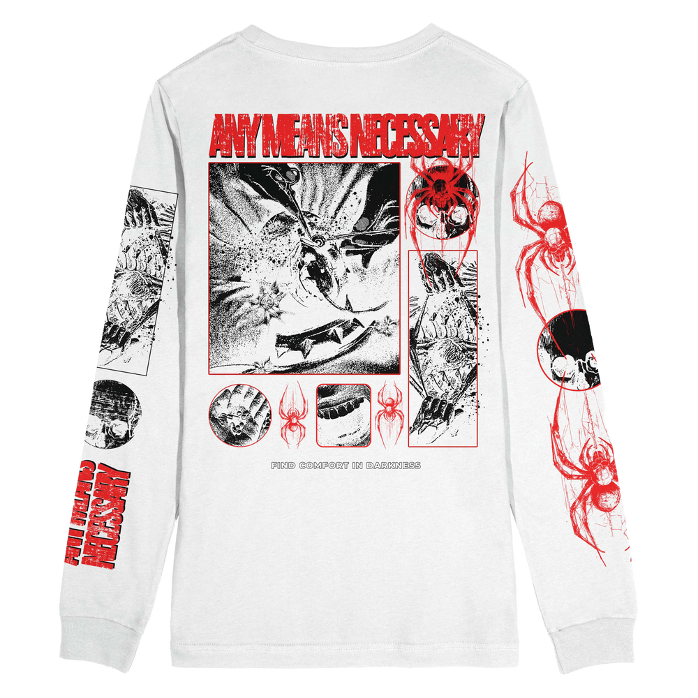 any means necessary shawn coss pressure long sleeve t shirt white