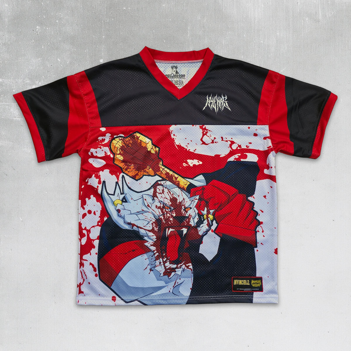 invincible battle beast mesh football jersey