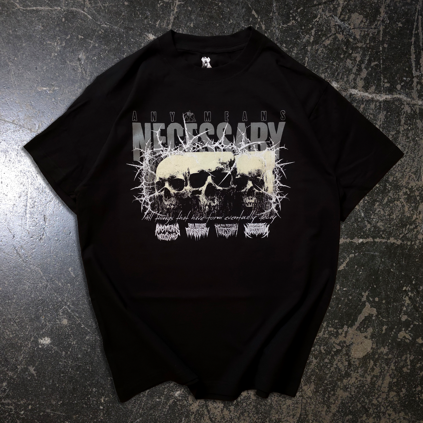 any means necessary shawn coss decay t shirt black