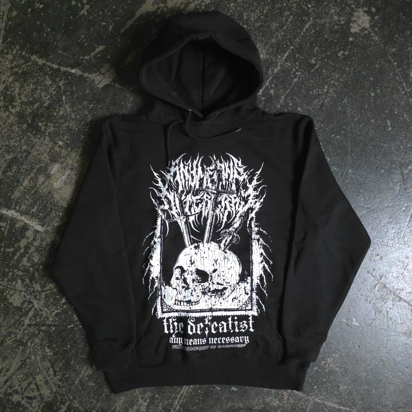 any means necessary shawn coss kris wilson cyanide and happiness the defeatist pullover hoodie black