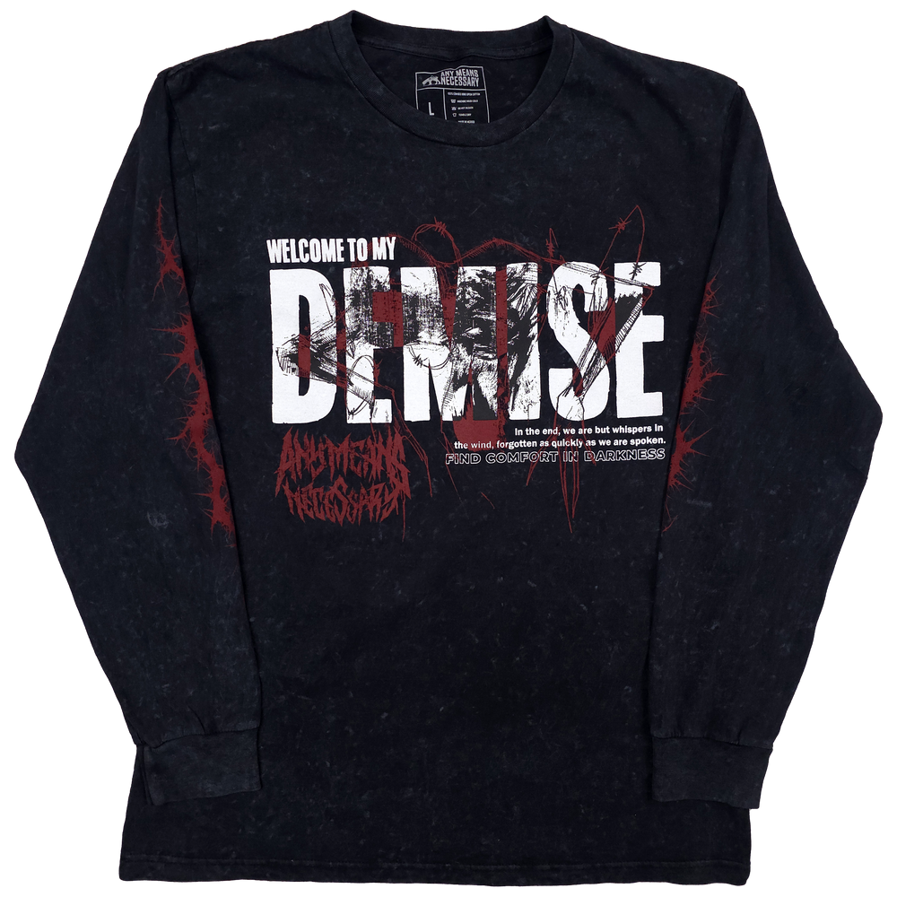 any means necessary shawn coss demise long sleeve t shirt black