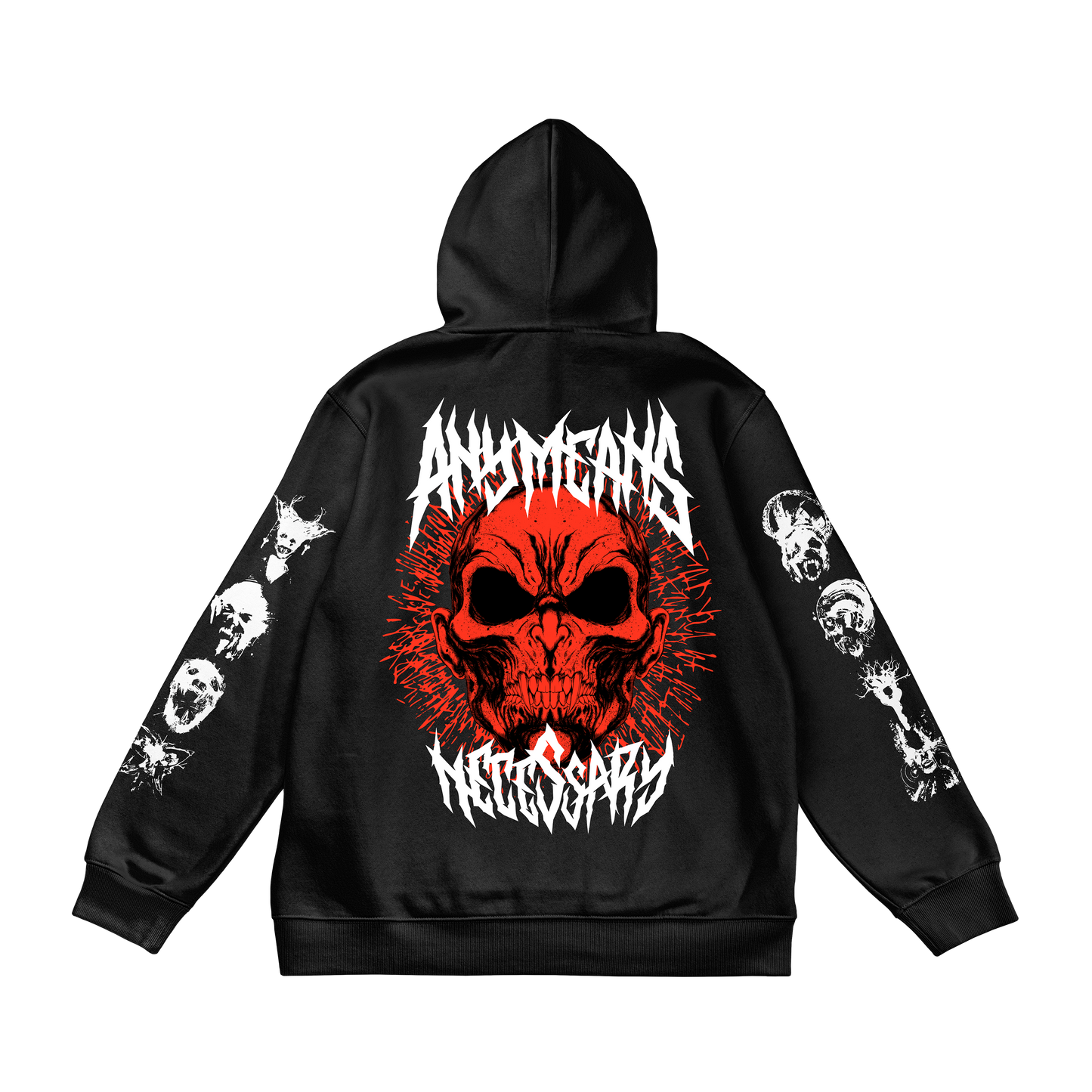 any means necessary shawn coss red fall game xbox microsoft bethesda studios vampire god pullover hoodie black BACK
