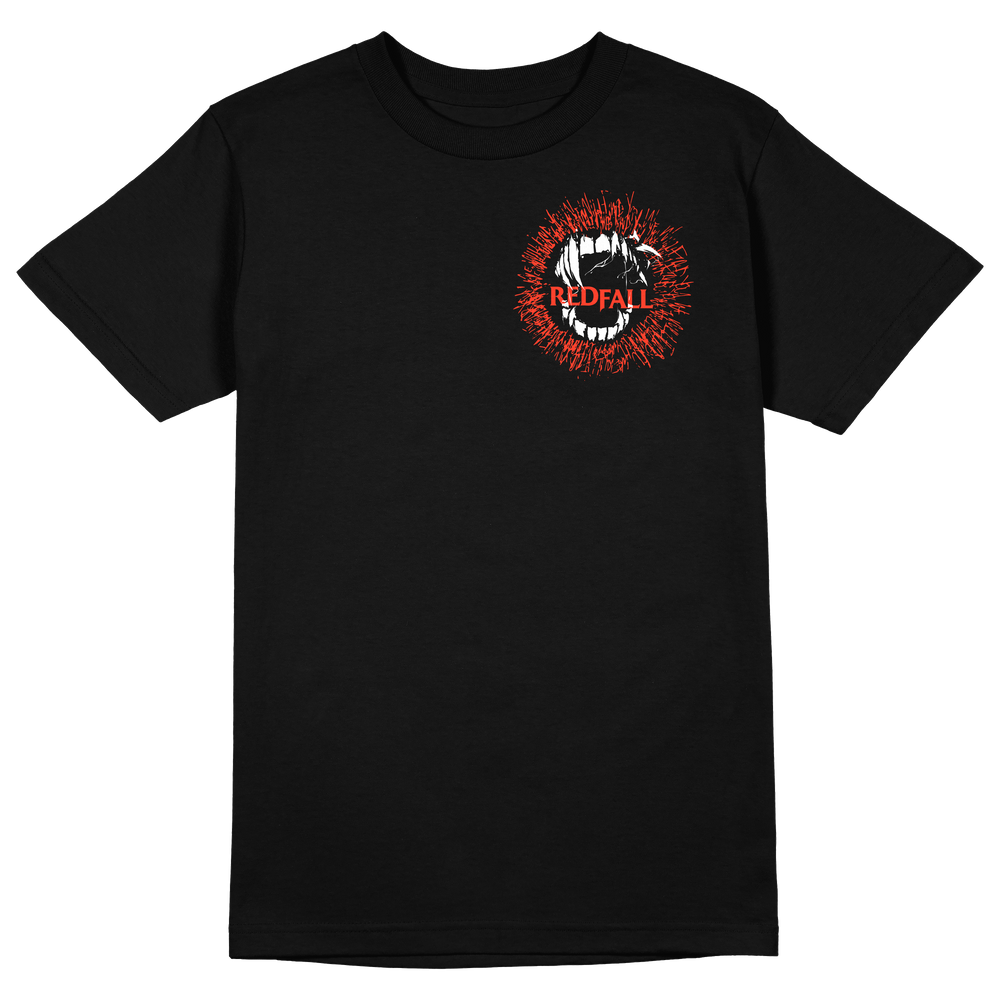 any means necessary shawn coss red fall game xbox microsoft bethesda studios vampire god t shirt front