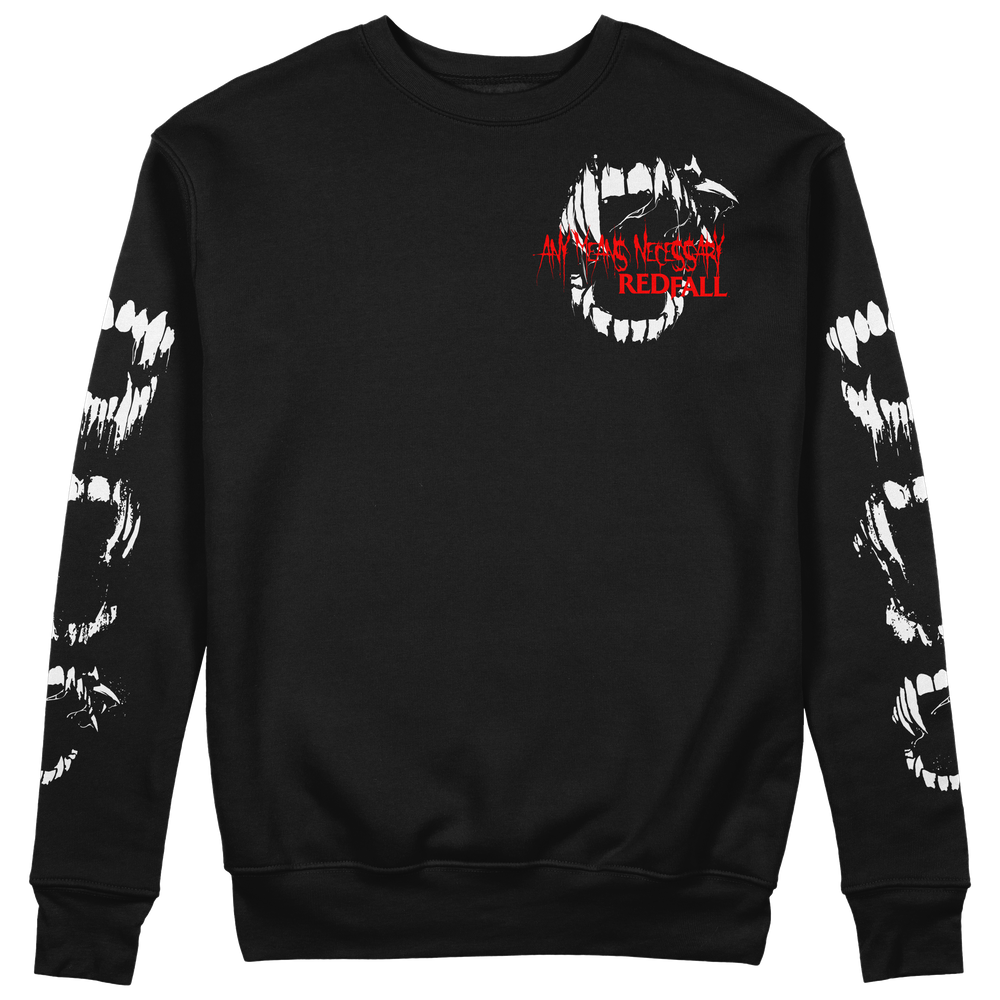 
                  
                    any means necessary shawn coss red fall game xbox microsoft bethesda studios chalice sweatshirt crewneck black front
                  
                