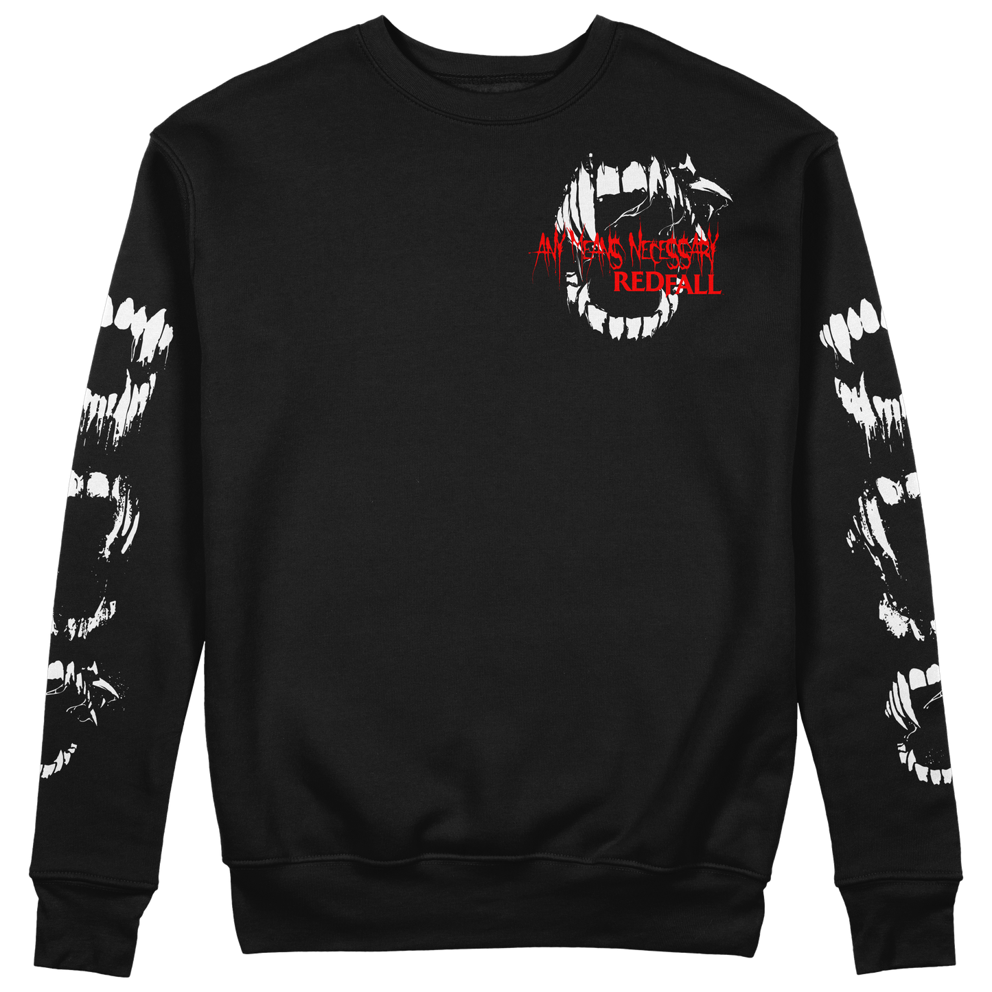 
                  
                    any means necessary shawn coss red fall game xbox microsoft bethesda studios chalice sweatshirt crewneck black front
                  
                