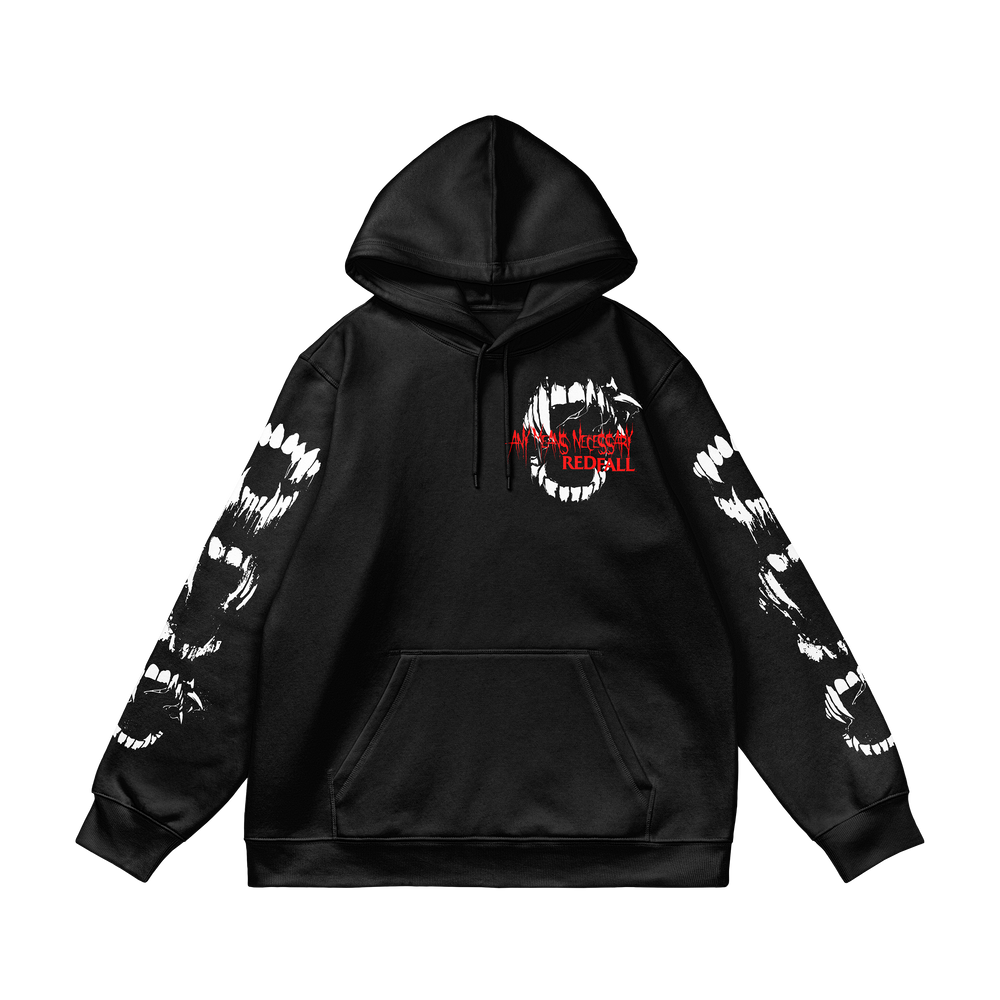 any means necessary shawn coss red fall game xbox microsoft bethesda studios chalice pullover hoodie black front