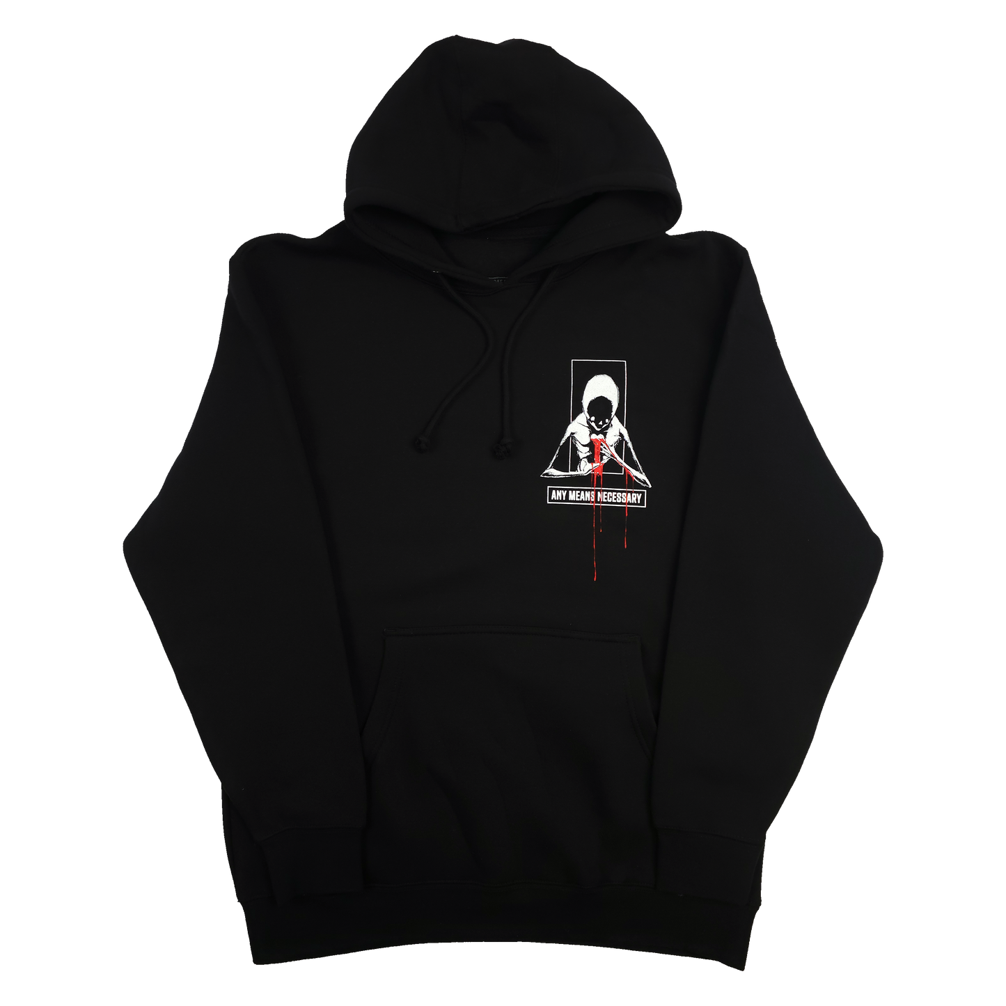 any means necessary shawn coss don't heal pullover hoodie black front