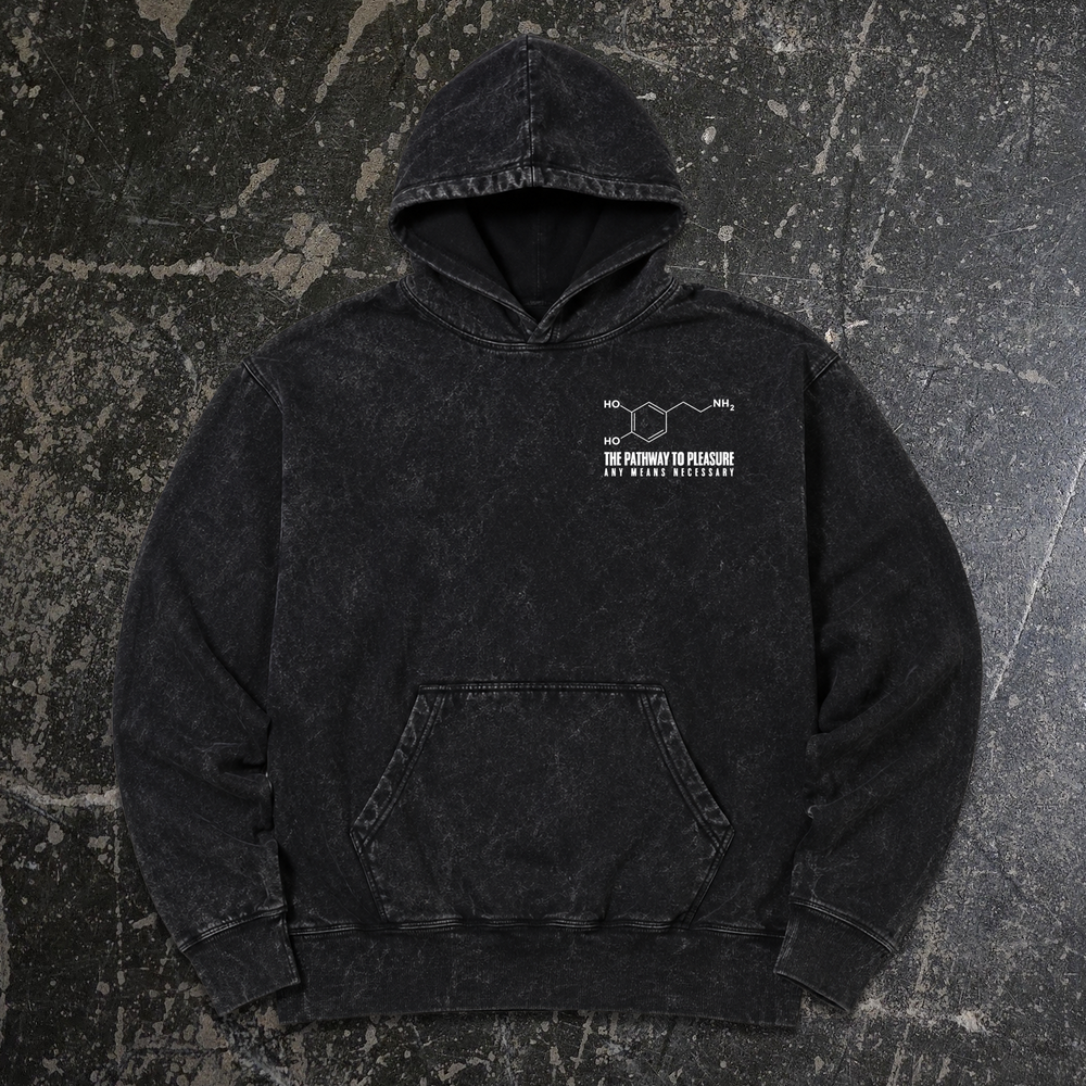 Dopamine Pullover Hoodie Vintage Black – Any Means Necessary Clothing