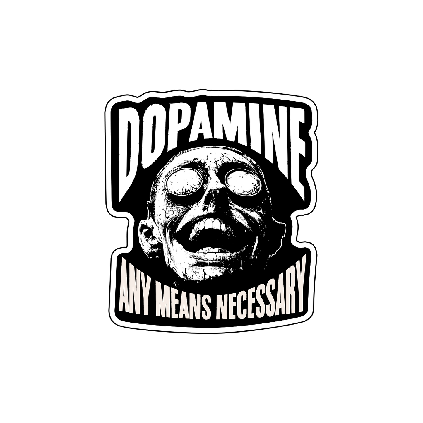 any means necessary shawn coss dopamine die cut sticker