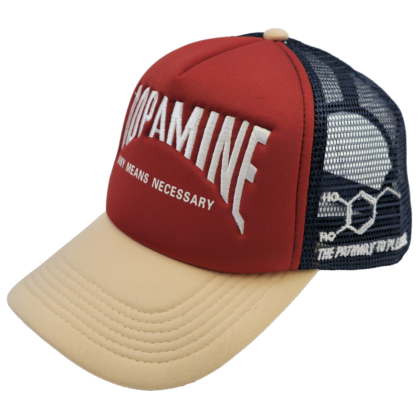 any means necessary shawn coss dopamine pathway to pleasure mesh foam trucker hat sienna wheat navy