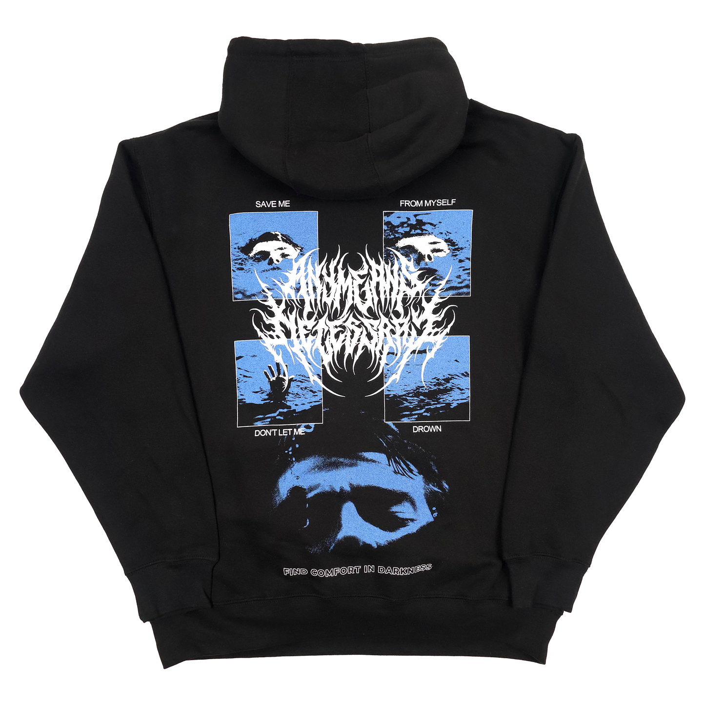any means necessary shawn coss drown pullover hoodie black
