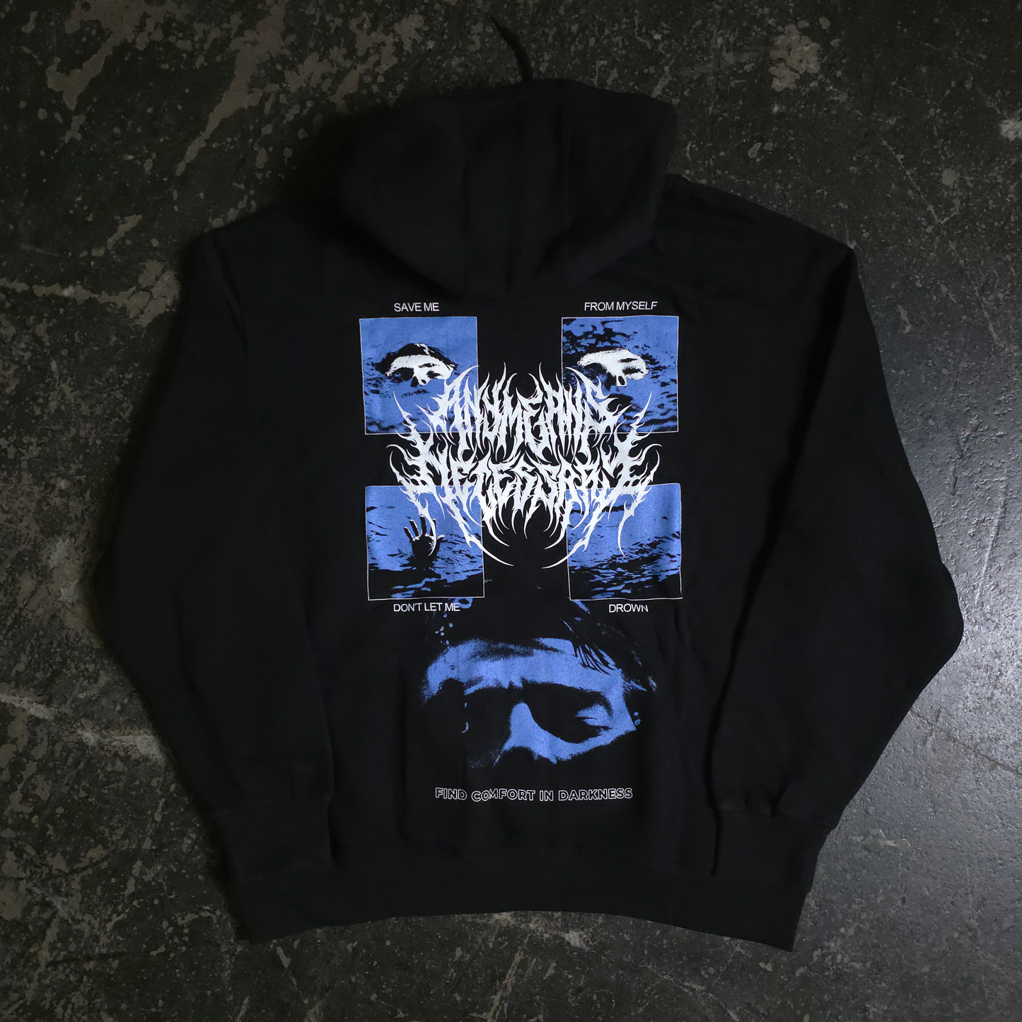 any means necessary shawn coss drown pullover hoodie black