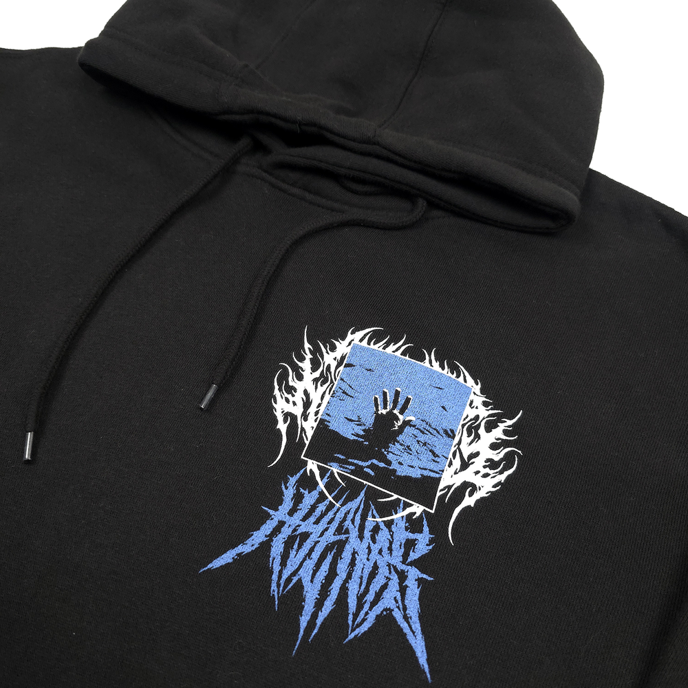 
                      
                        any means necessary shawn coss drown pullover hoodie black up close  front
                      
                    