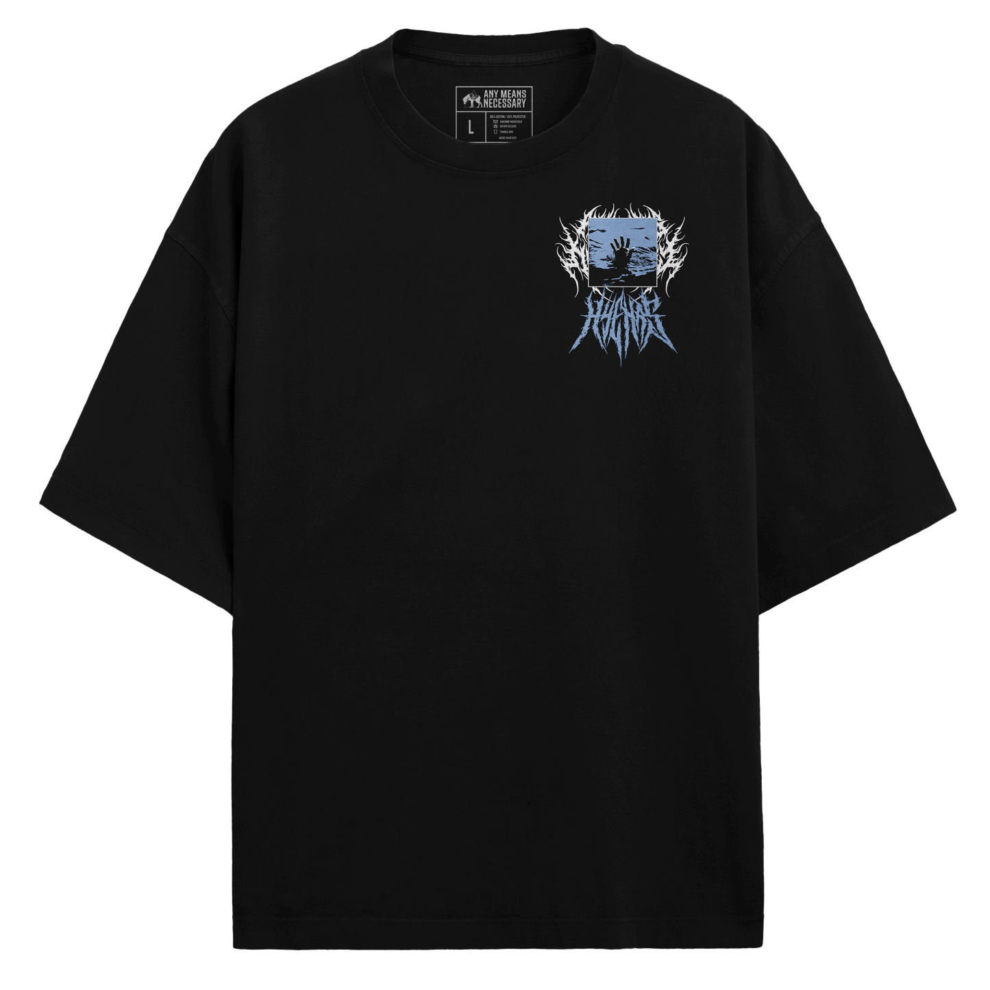 any means necessary shawn coss drown t shirt black front