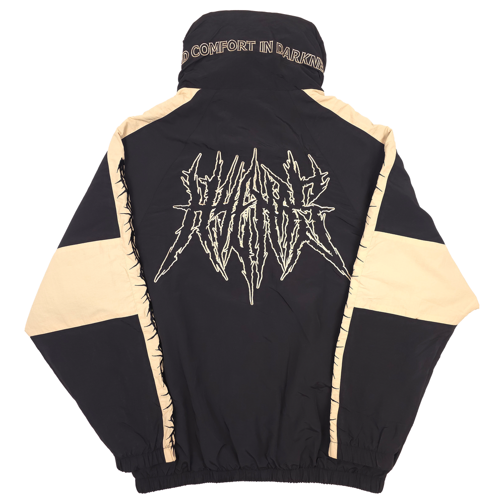any means necessary shawn coss dust storm windbreaker black and tan back