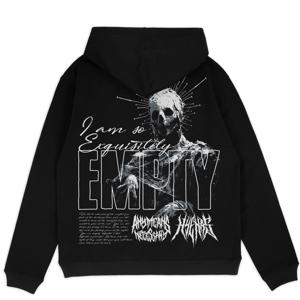 any means necessary shawn coss empty pullover hoodie black 
