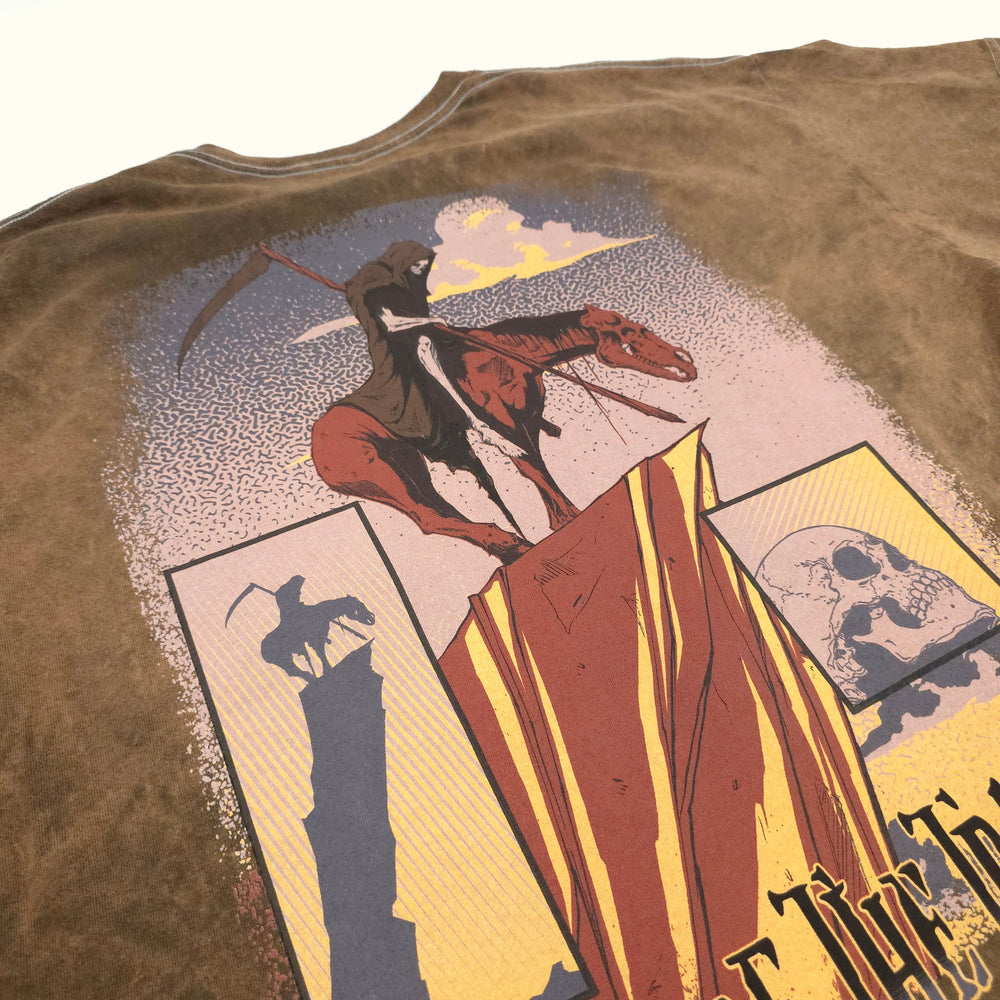 
                      
                        any means necessary shawn coss end of trail t shirt sun burnt back up close
                      
                    
