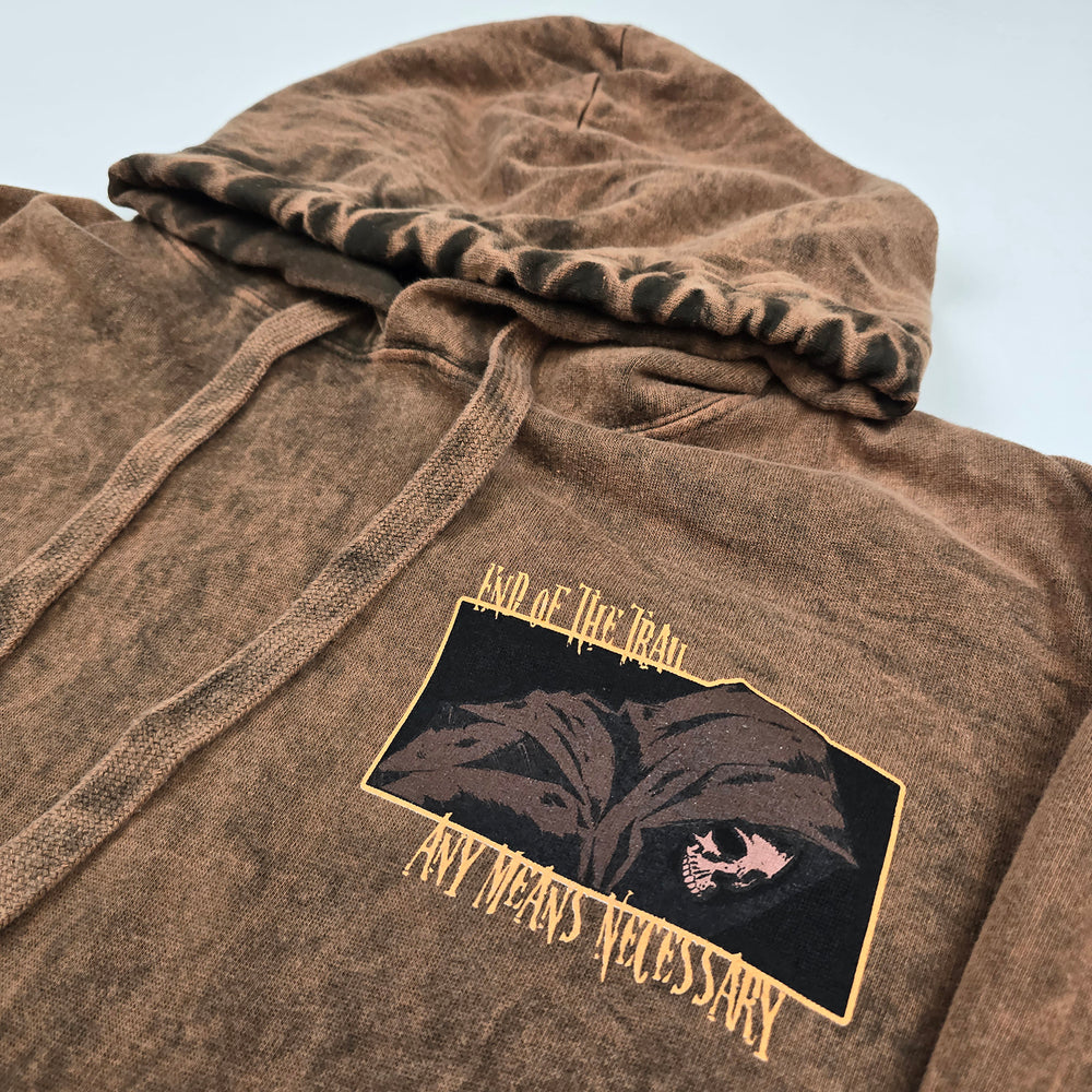 
                      
                        any means necessary shawn coss end of the trail pullover hoodie sun burnt up close front
                      
                    